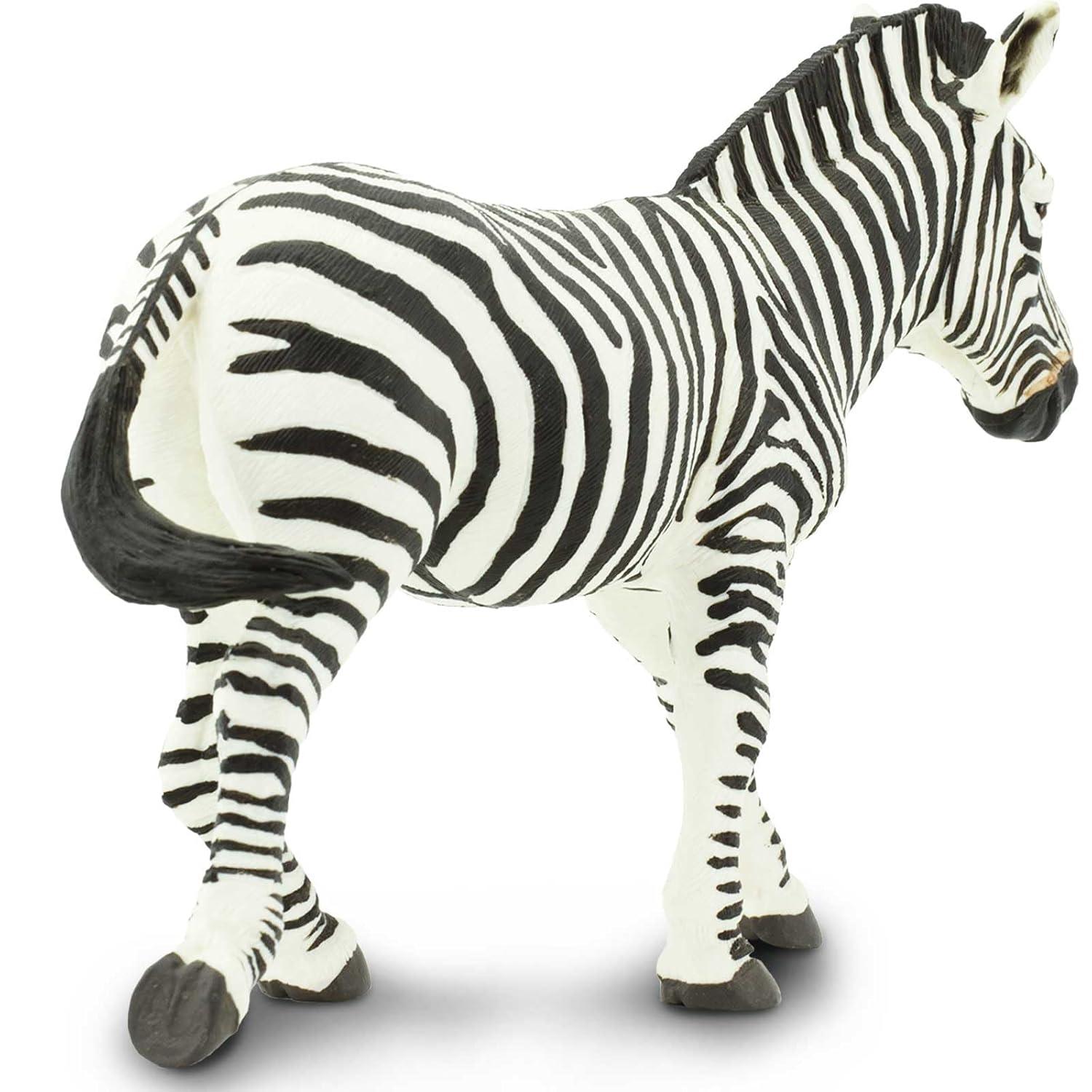 Safari Ltd. Zebra Figurine - Realistic 5.85" Figure - Educational Toy for Boys, Girls & Kids Ages 1+
