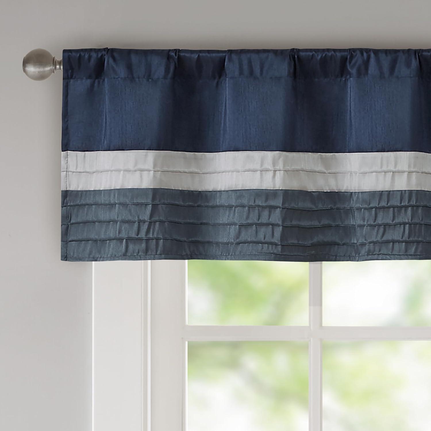 Madison Park Amherst Polyoni Pintuck Window Valance
