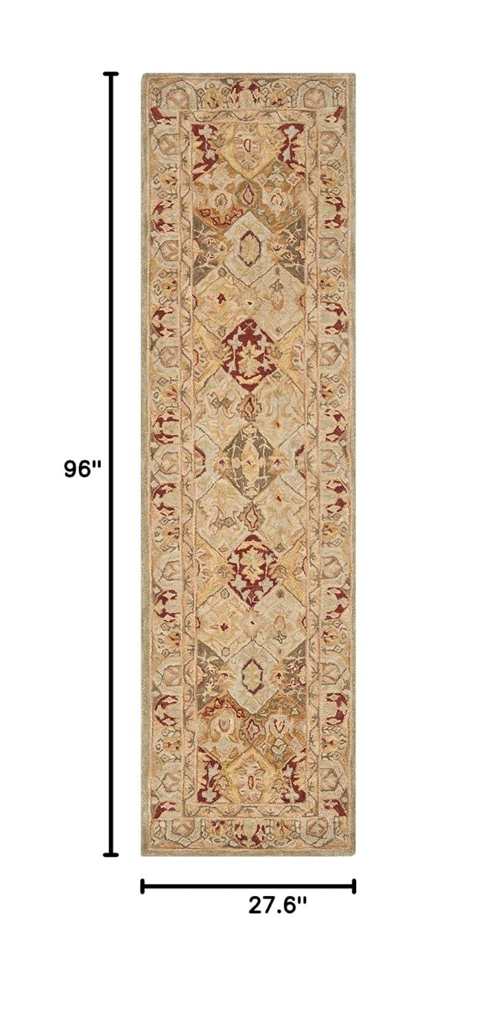 Anatolia AN530 Hand Tufted Runner Rug  - Beige/Multi - 2'3"x8' - Safavieh.