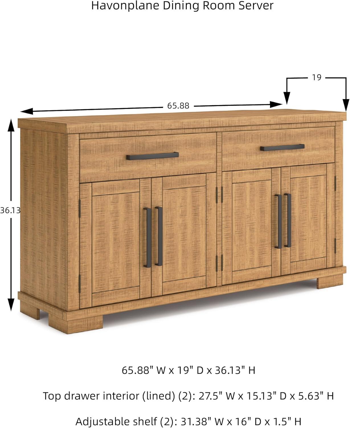 Signature Design by Ashley Havonplane Brown Dining Server