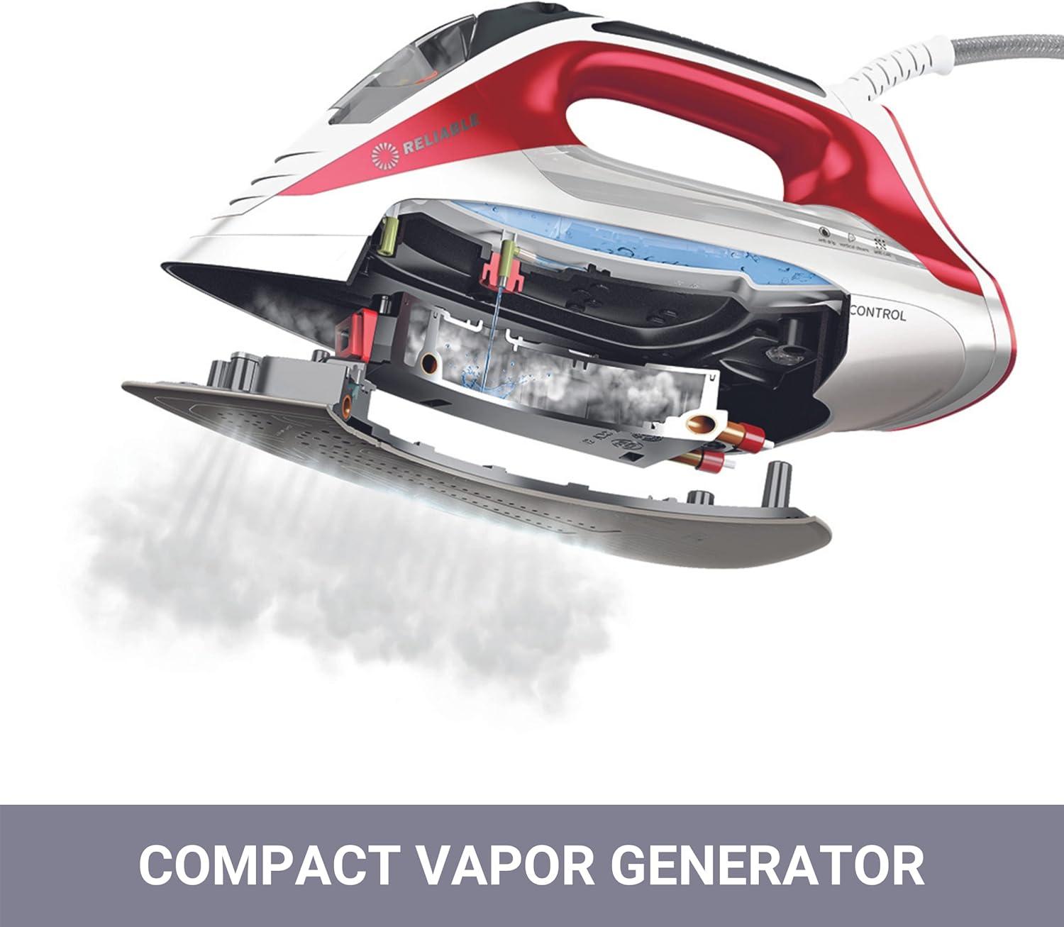 Reliable Velocity Steam Iron - Auto Control Compact Vapor Generator with Sensor Technology, Patented