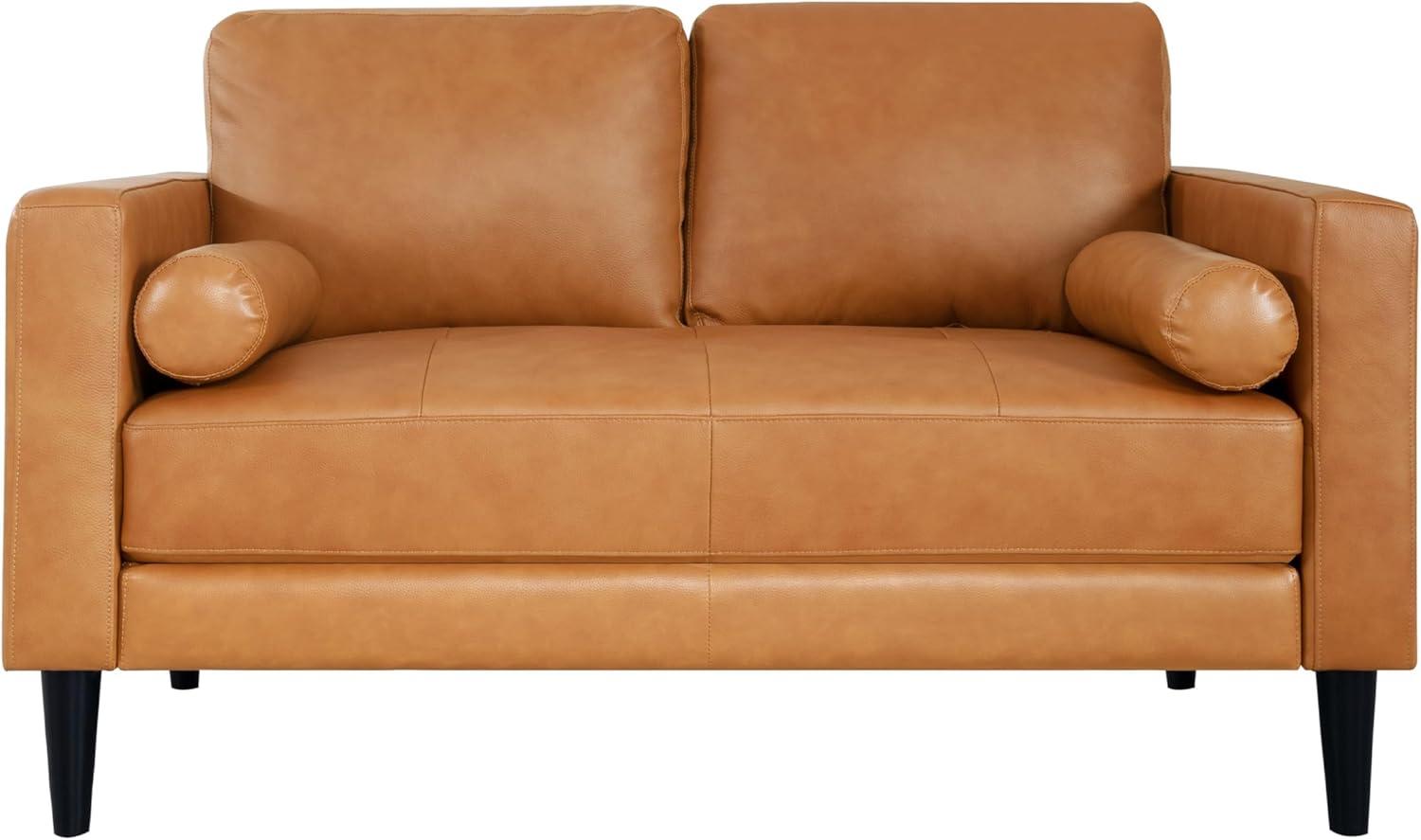 Marisa Tan Leather Loveseat and Armchair Set