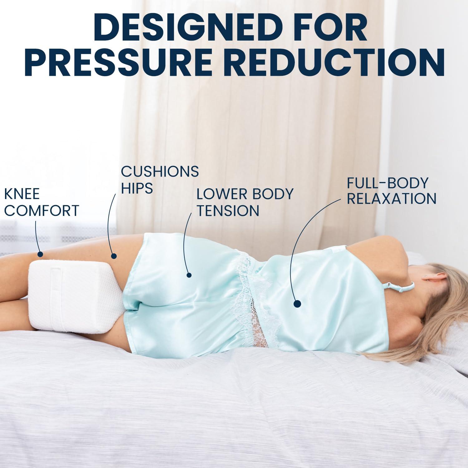 Everlasting Comfort Office Foot Rest Under Desk Ergonomic Memory Foam Foot Pillow, Navy Blue