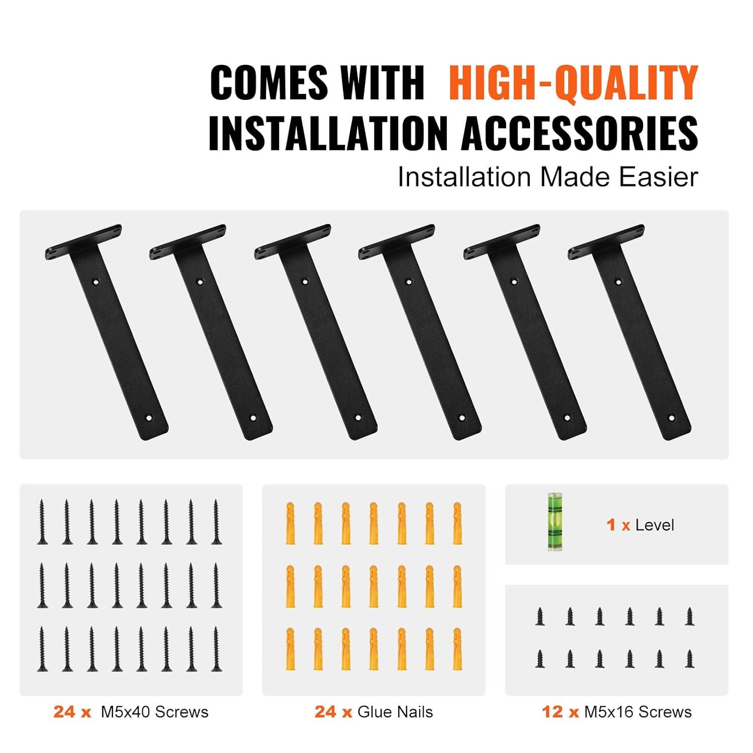 VEVOR Floating Shelf Brackets (Set of 6)