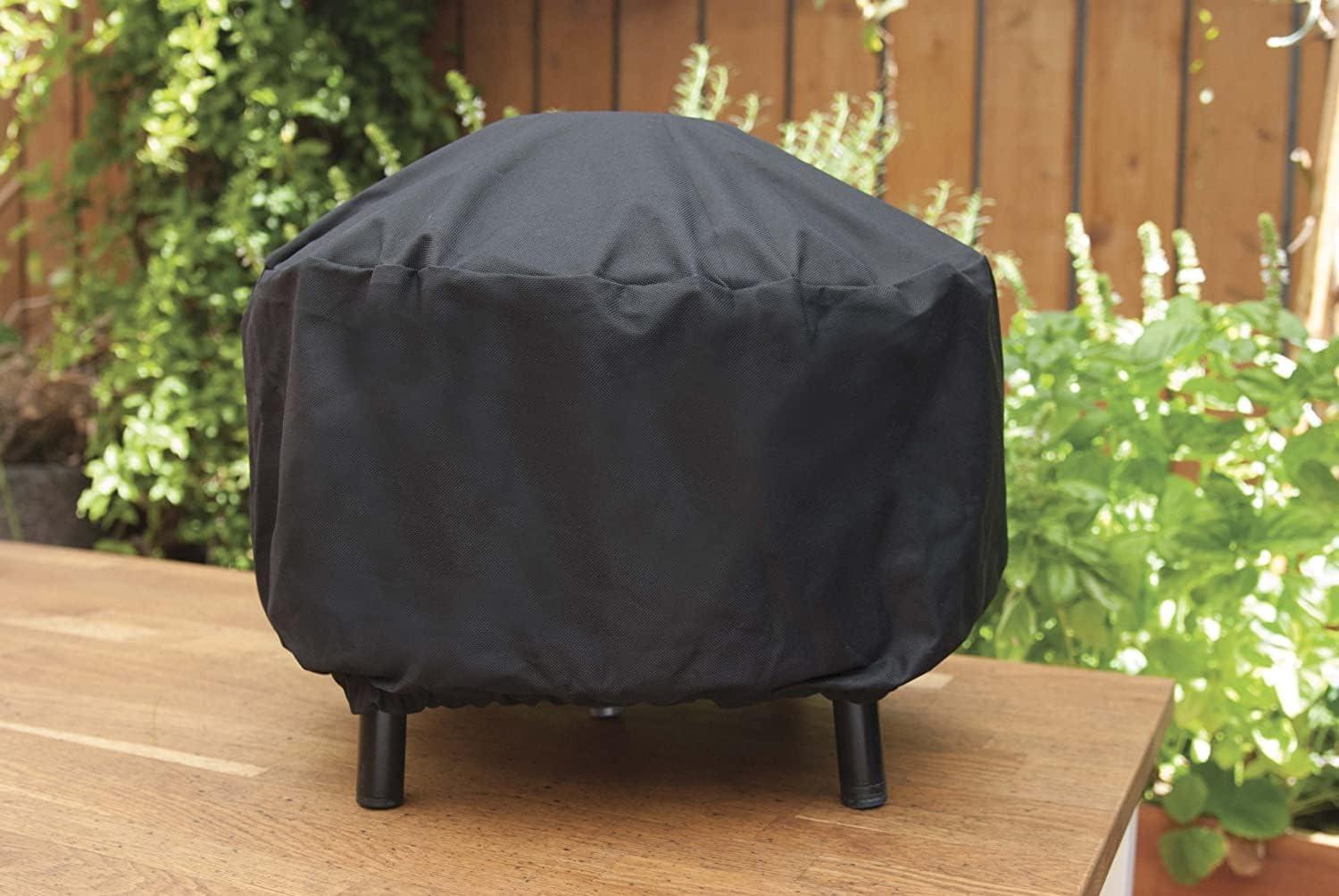 Heavy-Duty Black Weather Resistant Pizza Oven Cover