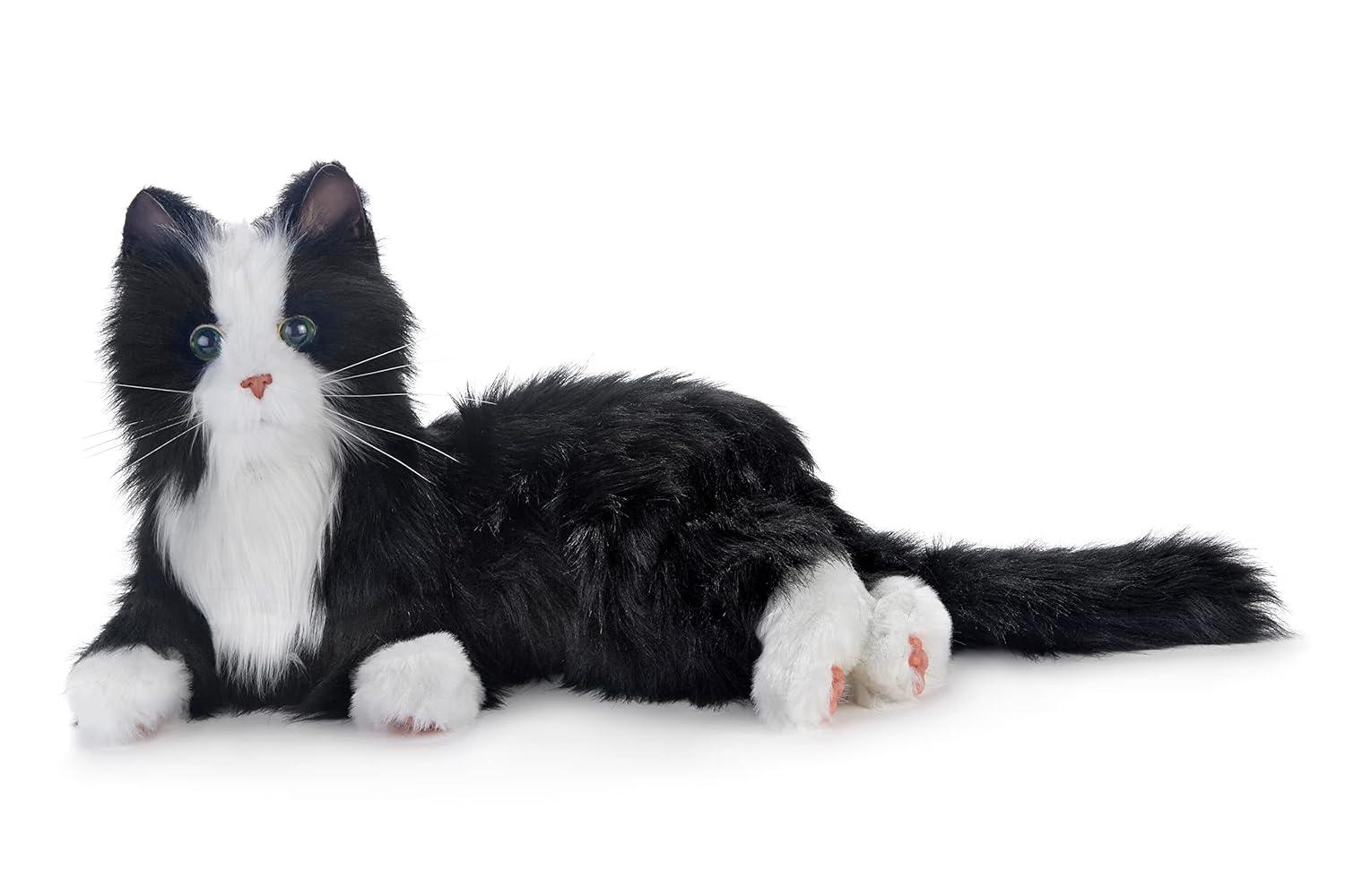 Joy For All Black and White Tuxedo Cat Robot Companion for Age Related Memory Loss and Caregivers by Ageless Innovation