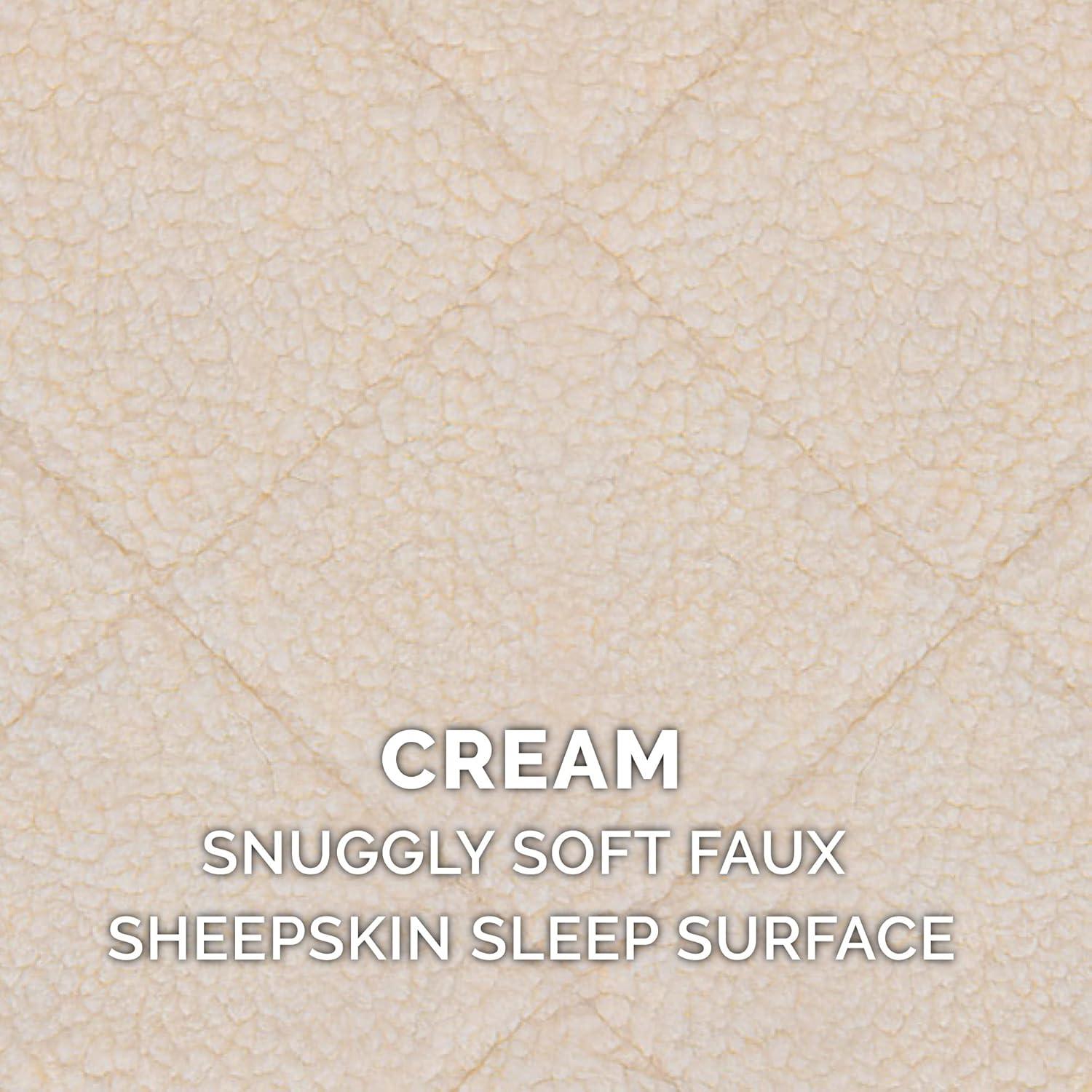 FurHaven Faux Lambswool Crate Bolster Pet Bed