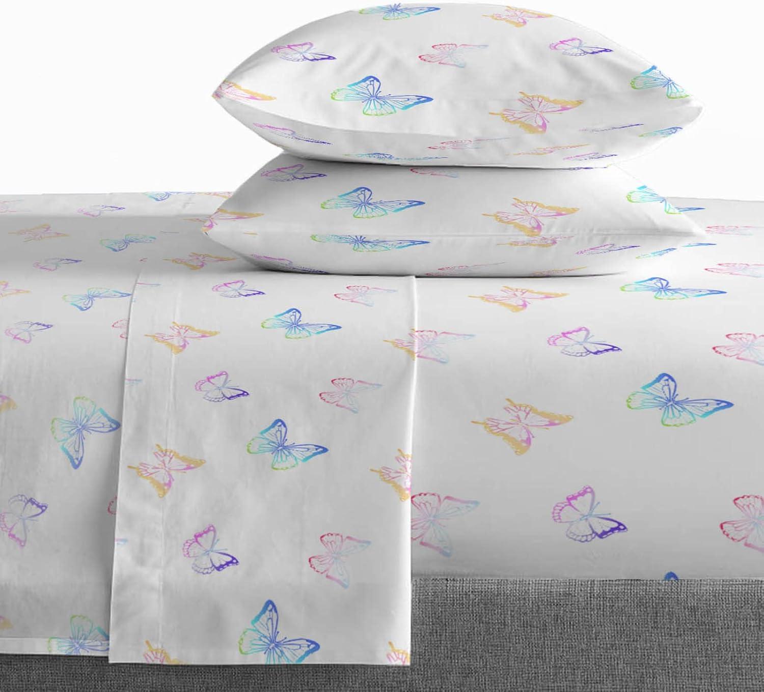 Saturday Park Saturday Park Ombre Butterflies 100% Organic Cotton Sheet Set