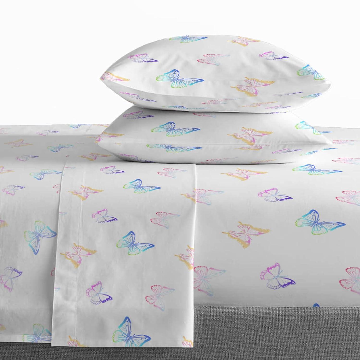Saturday Park Saturday Park Ombre Butterflies 100% Organic Cotton Sheet Set