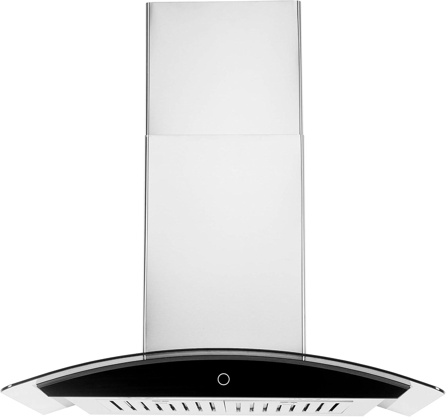 36" Stainless Steel Convertible Wall Mount Range Hood with Charcoal Filter