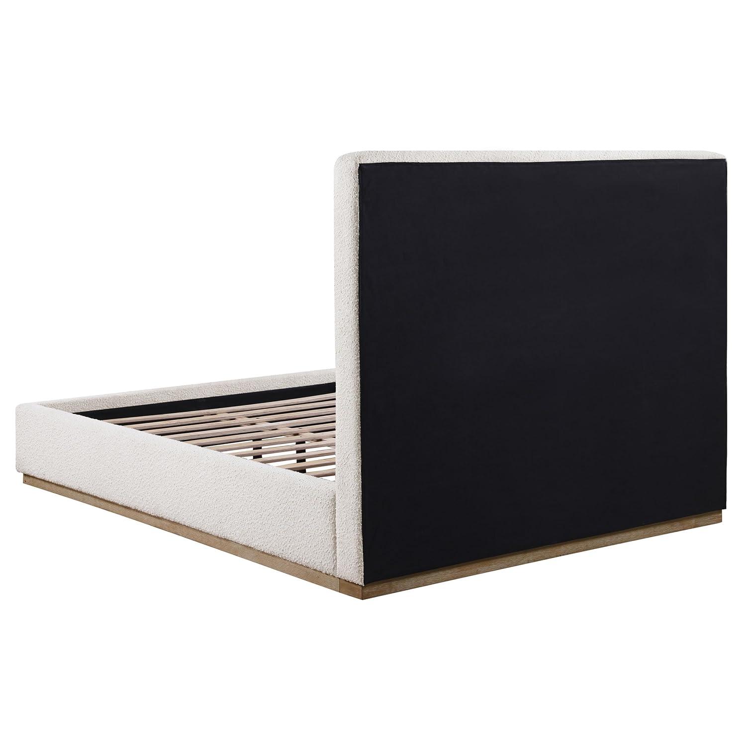 Coaster Knox Transitional Fabric Upholstered Eastern King Platform Bed Cream