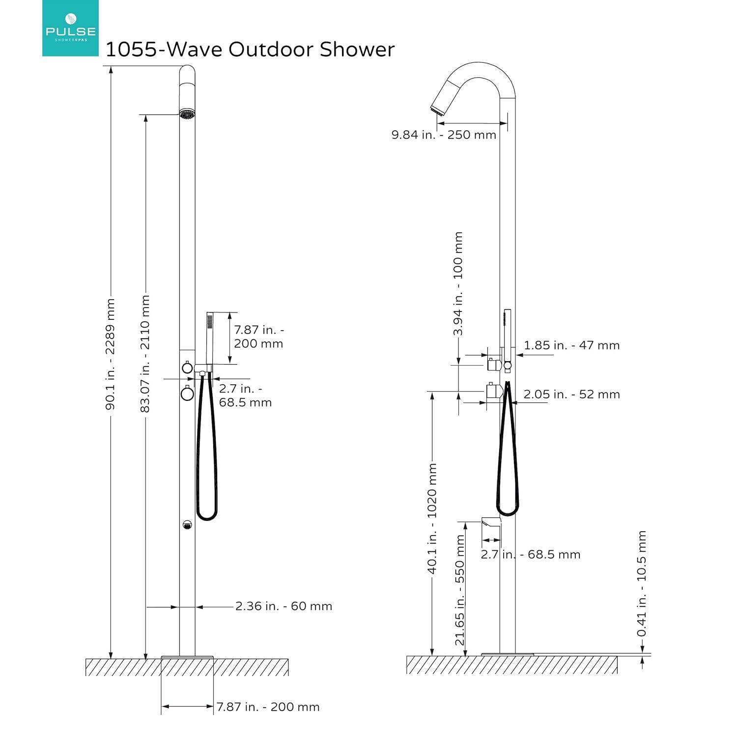 Wave Outdoor Shower