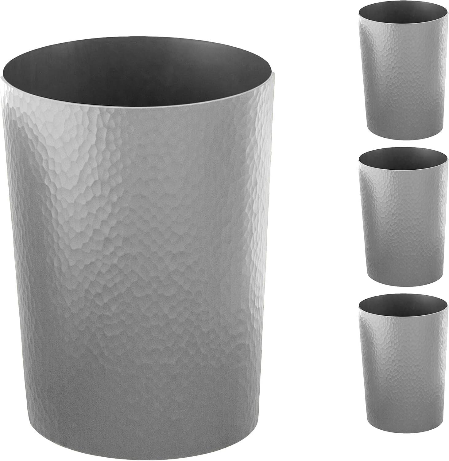 Bath Bliss Plastic Open Waste Basket (Set of 4)
