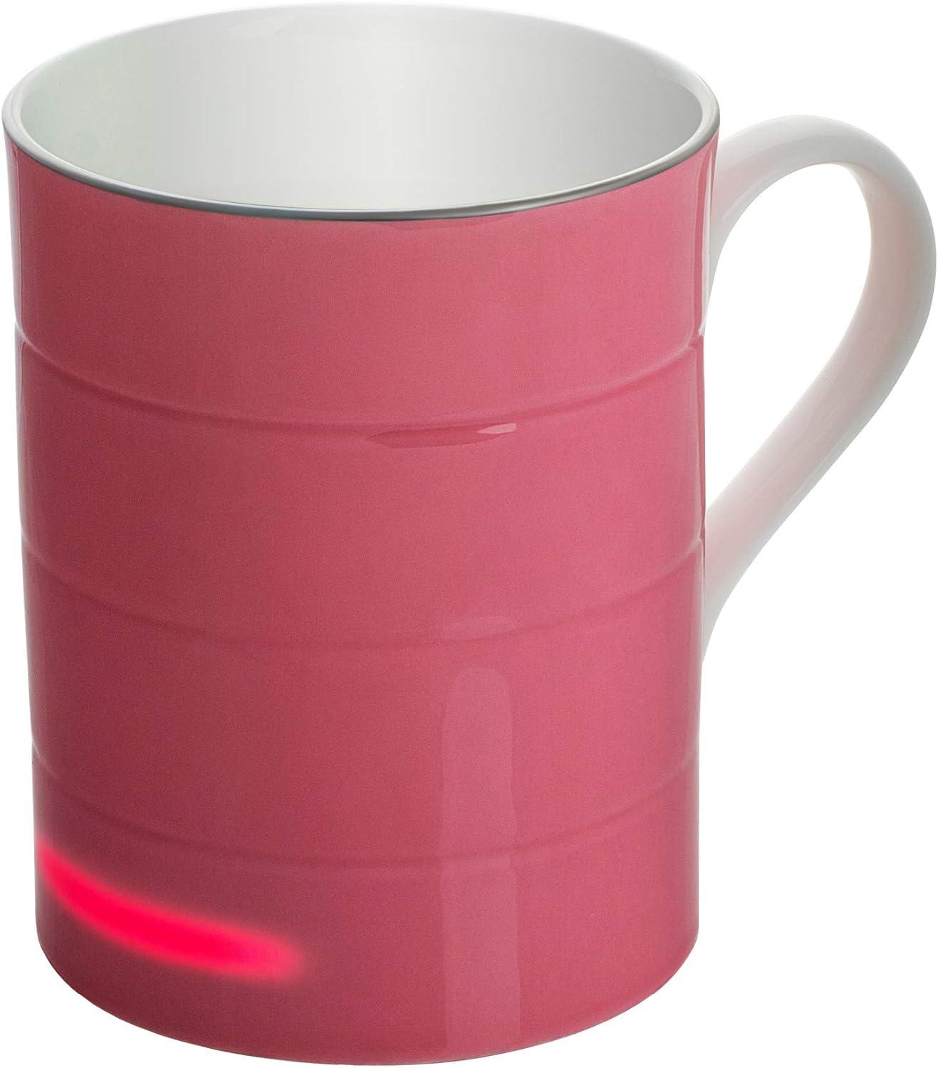 Glowstone Smart Mug –Fine Bone China, 325 ml Dishwasher Safe, Self-Heating, wirelessly rechargeable, Hot Fully automatic Heated Ceramic Coffee and Tea cup, 1 hour battery