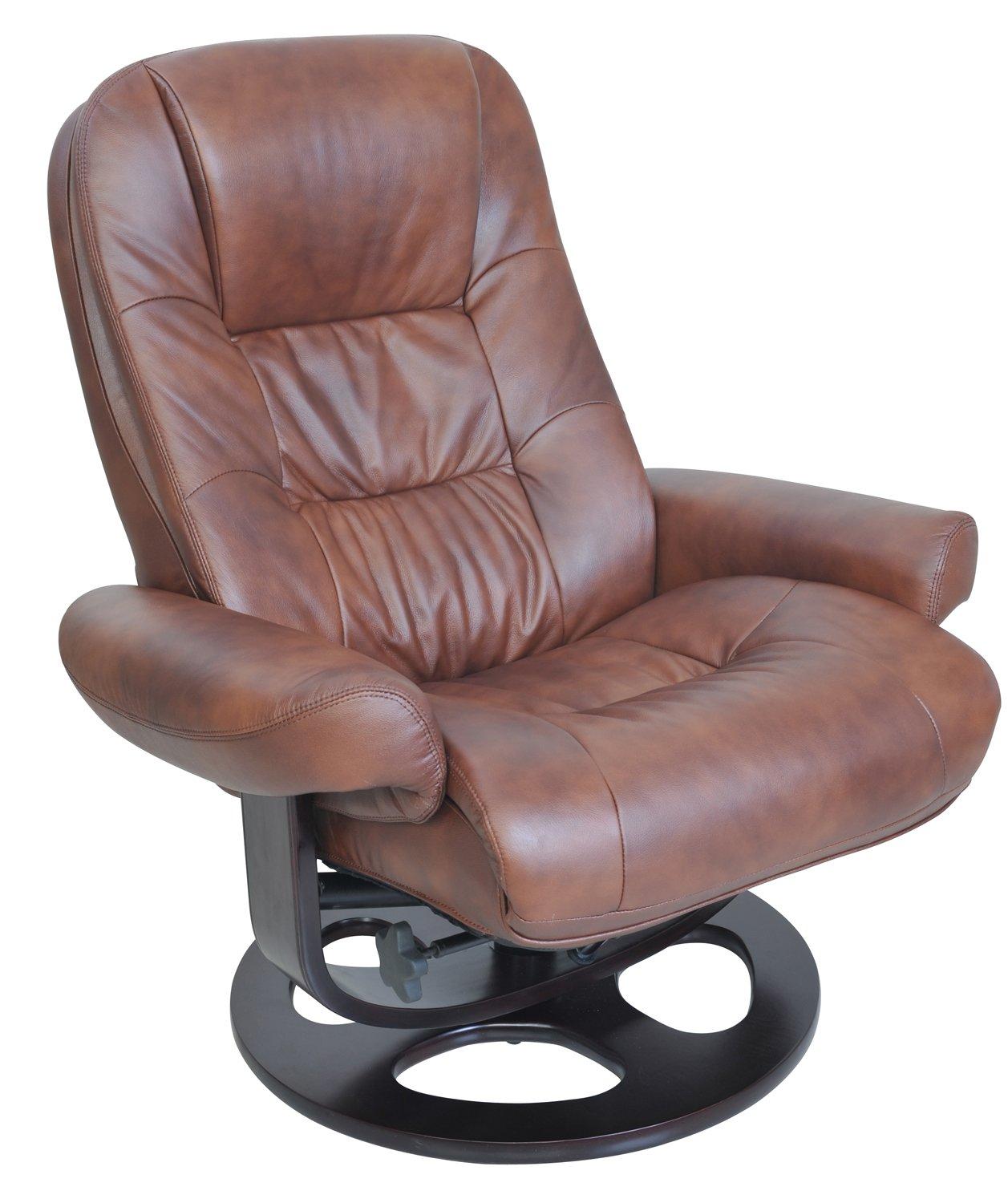 Barcalounger 15-8021 Jacque Swivel Pedestal Recliner w/Ottoman, Whiskey