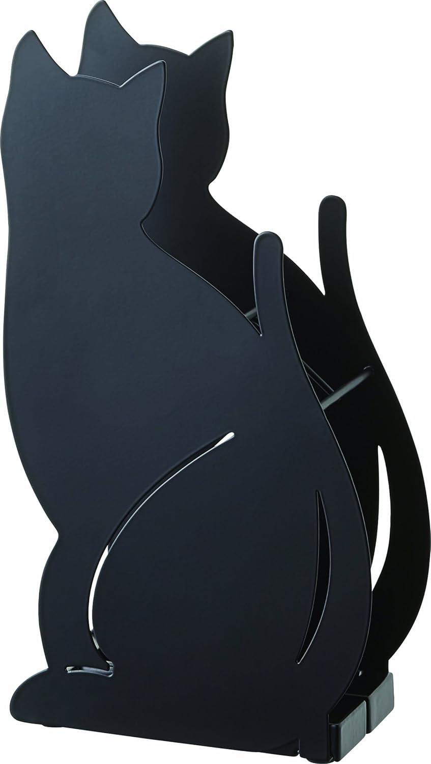 Black Cat Silhouette Metal Umbrella Stand