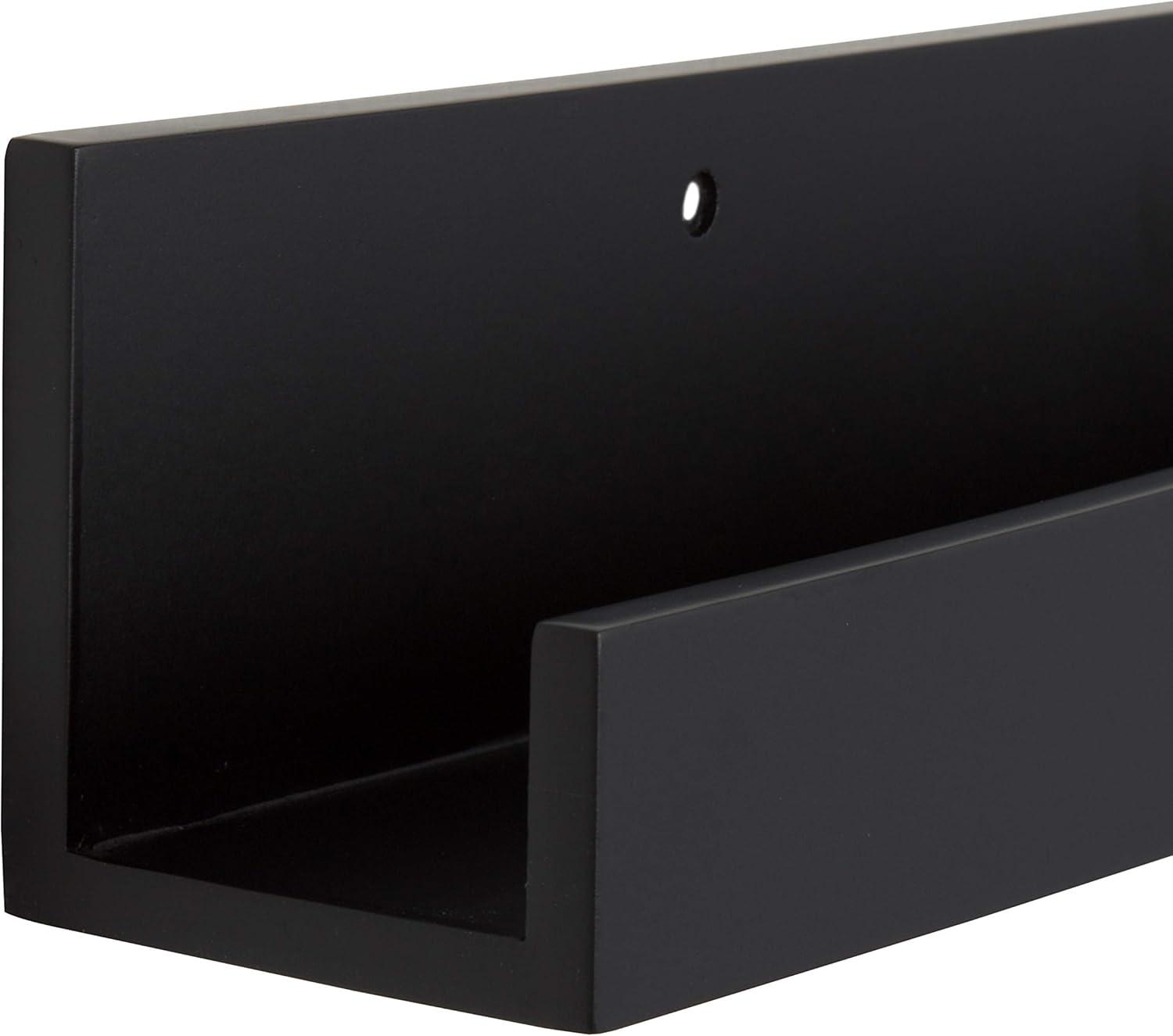 Black 42" Floating Wall Shelf for Living Room/Bedroom