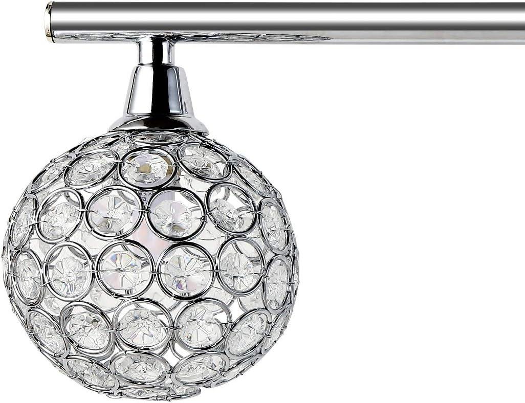 JONATHAN Y Maeve 23" 3-Light Iron/Glass Contemporary Glam LED Vanity Light, Chrome