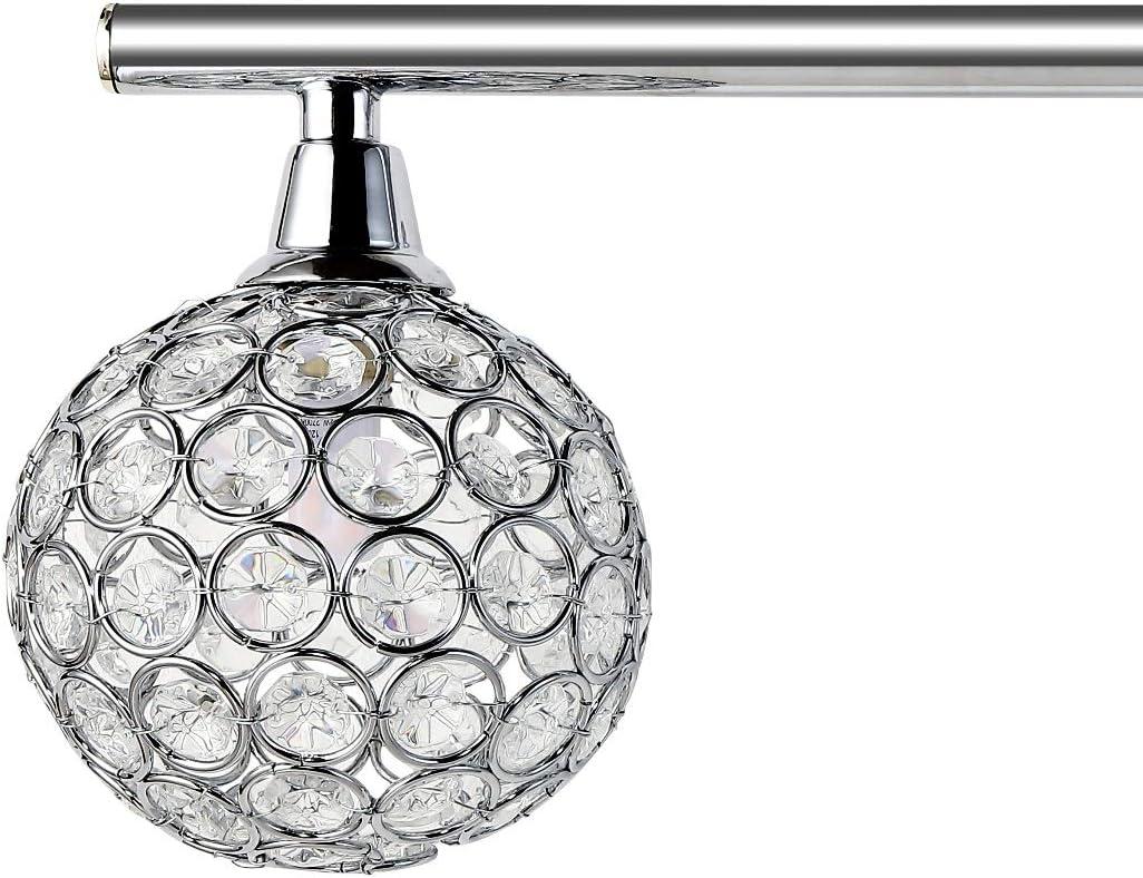 JONATHAN Y Maeve 3-Light Iron/Glass Contemporary Glam LED Vanity Light