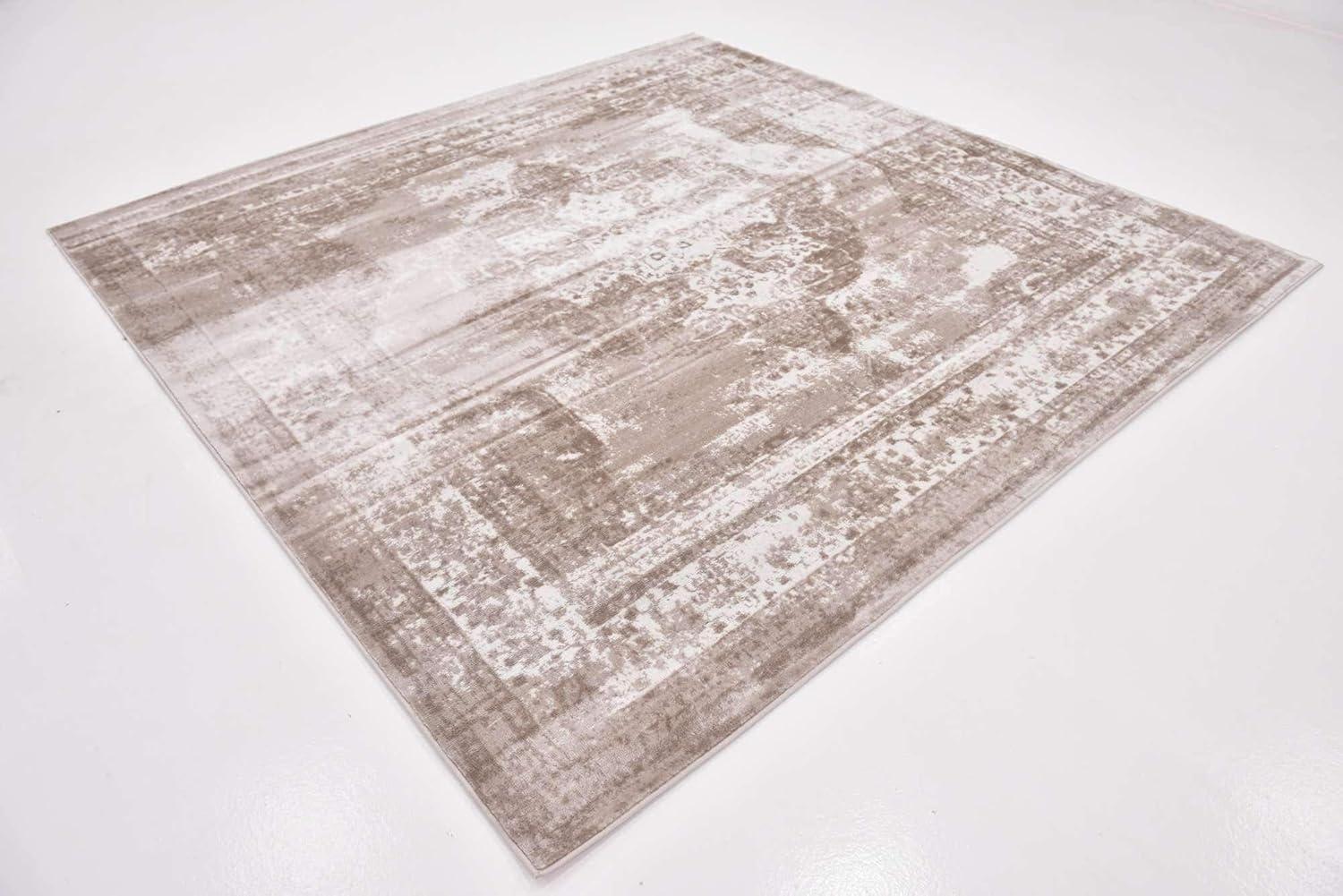 Unique Loom 8' 0 x 8' 0 Sofia Salle Garnier Beige Area Rug