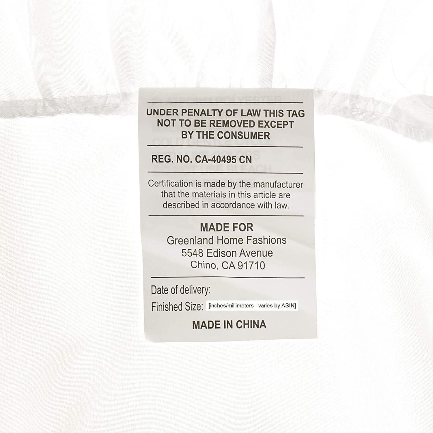 Greenland Home Fashions Sasha White Bed Skirt 15"