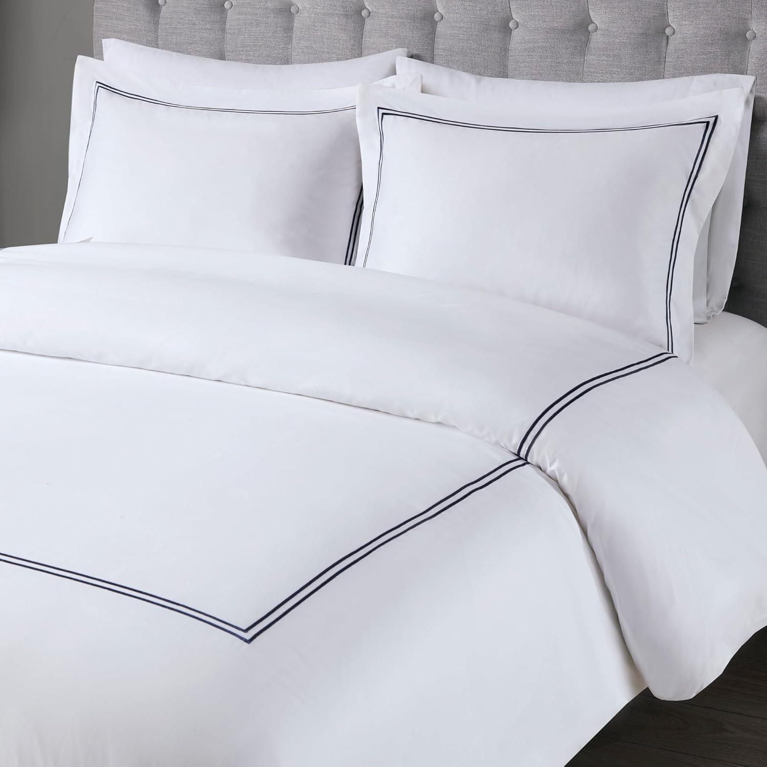 Madison Park Signature 500 Thread Count Luxury Collection 100% Cotton Sateen Embroidered Comforter Set