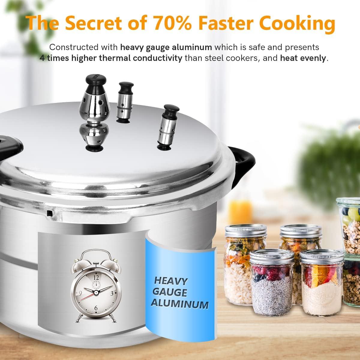 5.3 Quart Polished Stainless Steel Induction Ready Pressure Cooker