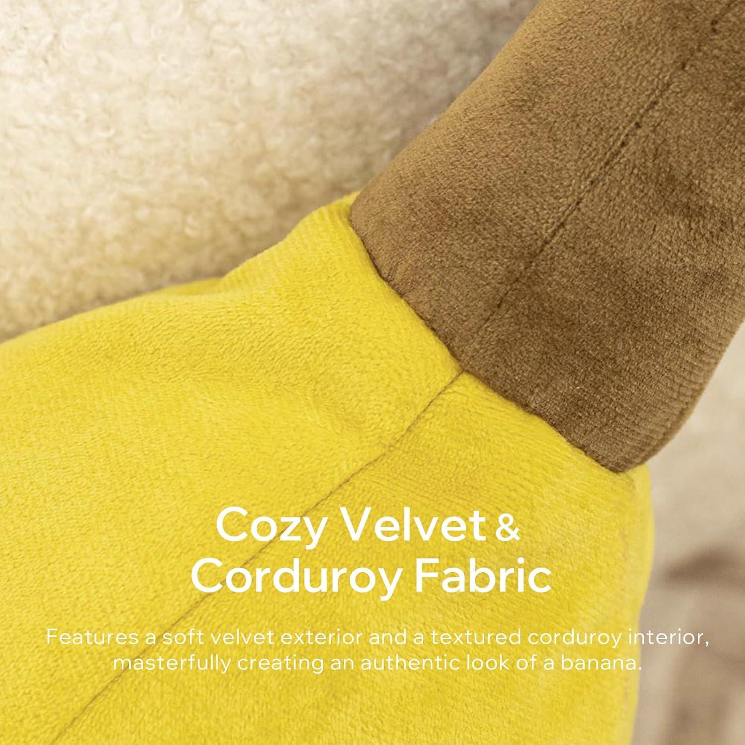 Phantoscope Fruit Shaped Pillows Series Lemon Shaped Throw Pillow, Fun Home Decor of Fruit Themed Shaped Cushions, Decorative Shaped Pillow for Couch Bed and Chair, Yellow, 10 x11.5 inches