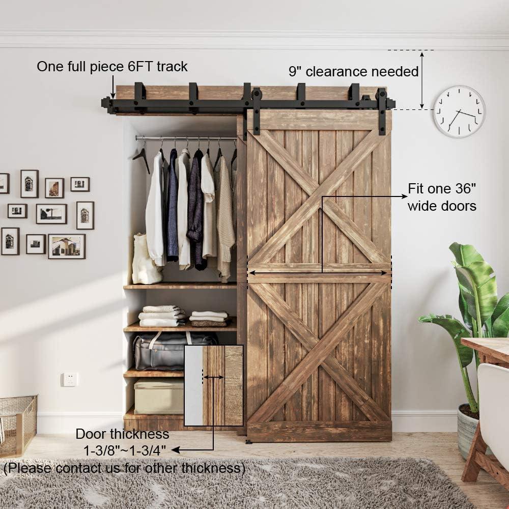 Lazio Sliding Standard Double Barn Door Hardware Kit