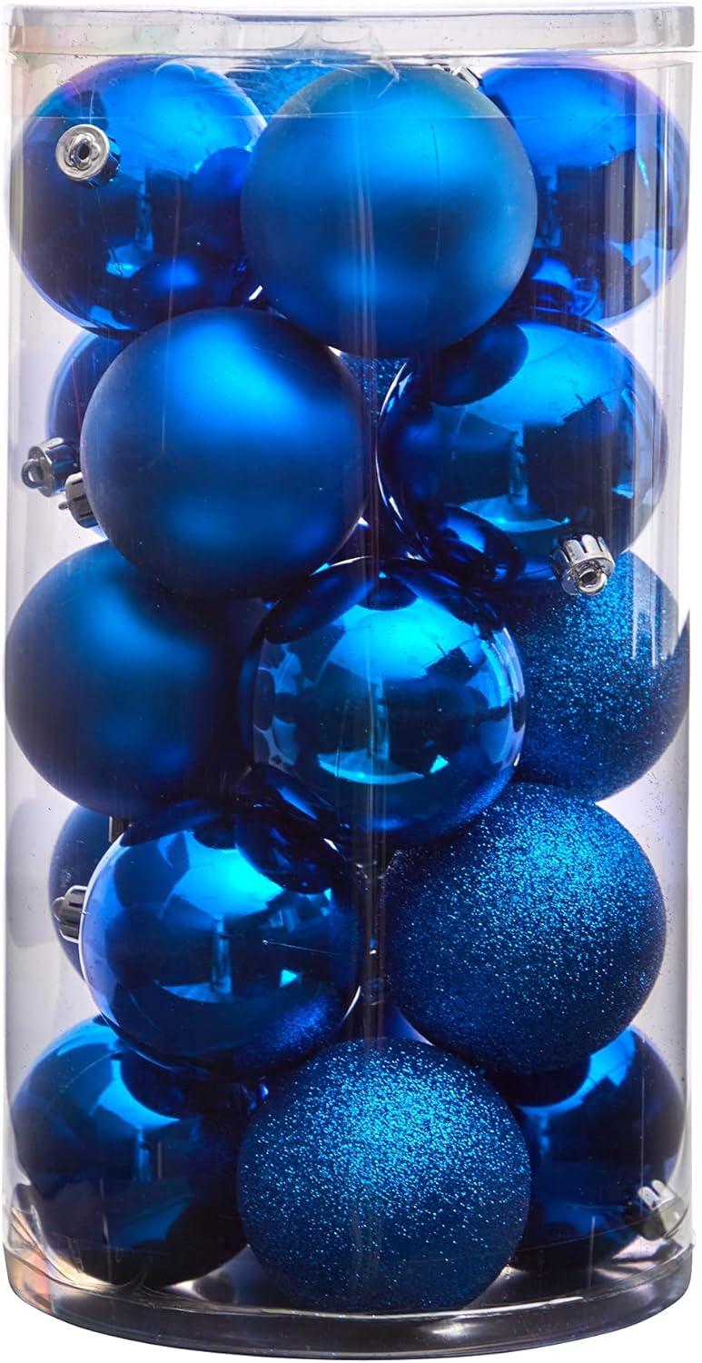 Nearly Natural Holiday Christmas 20 Count 3in. Shatterproof Ornament Set