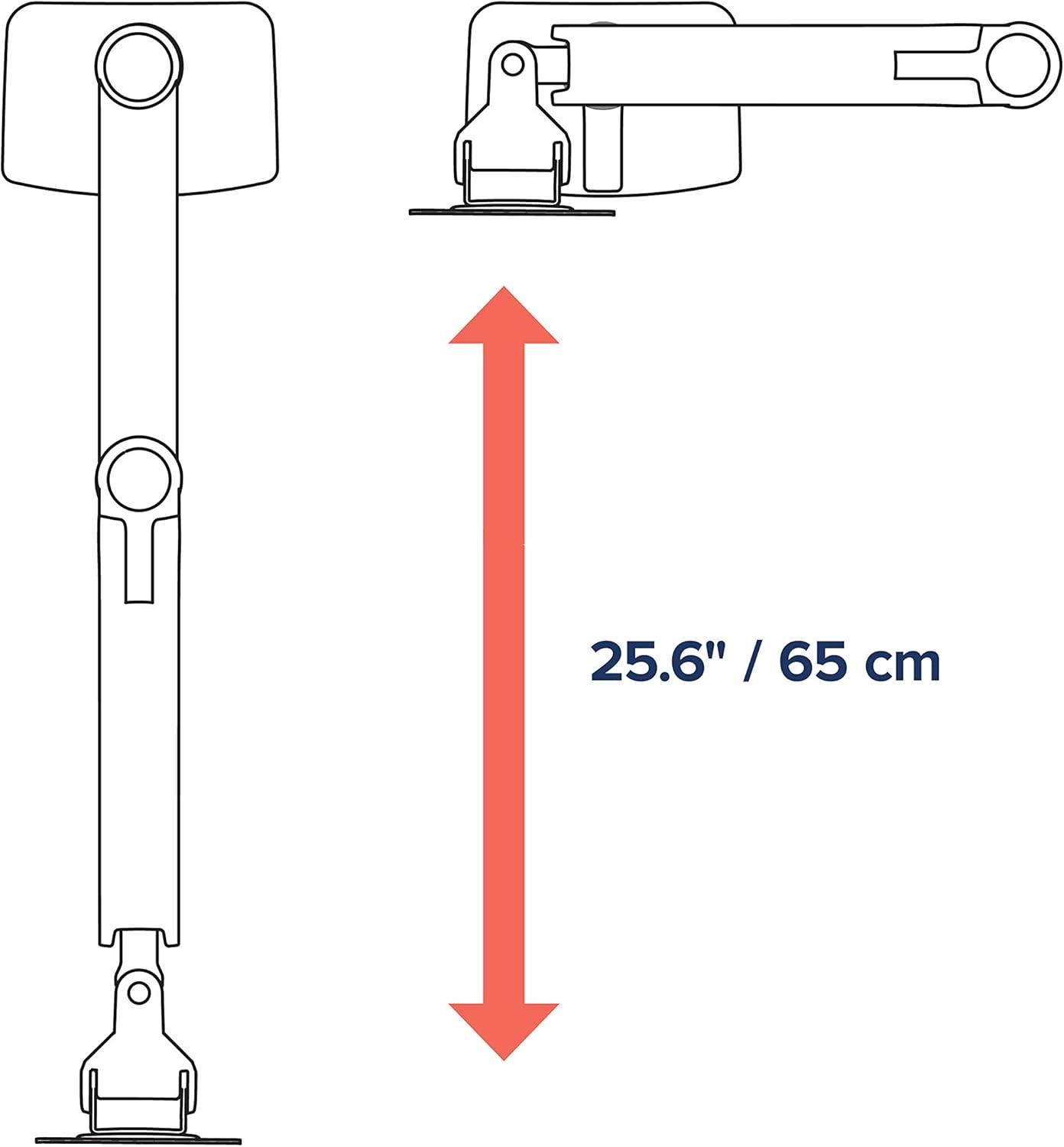 White Aluminum and Steel Dual Monitor Desk Mount