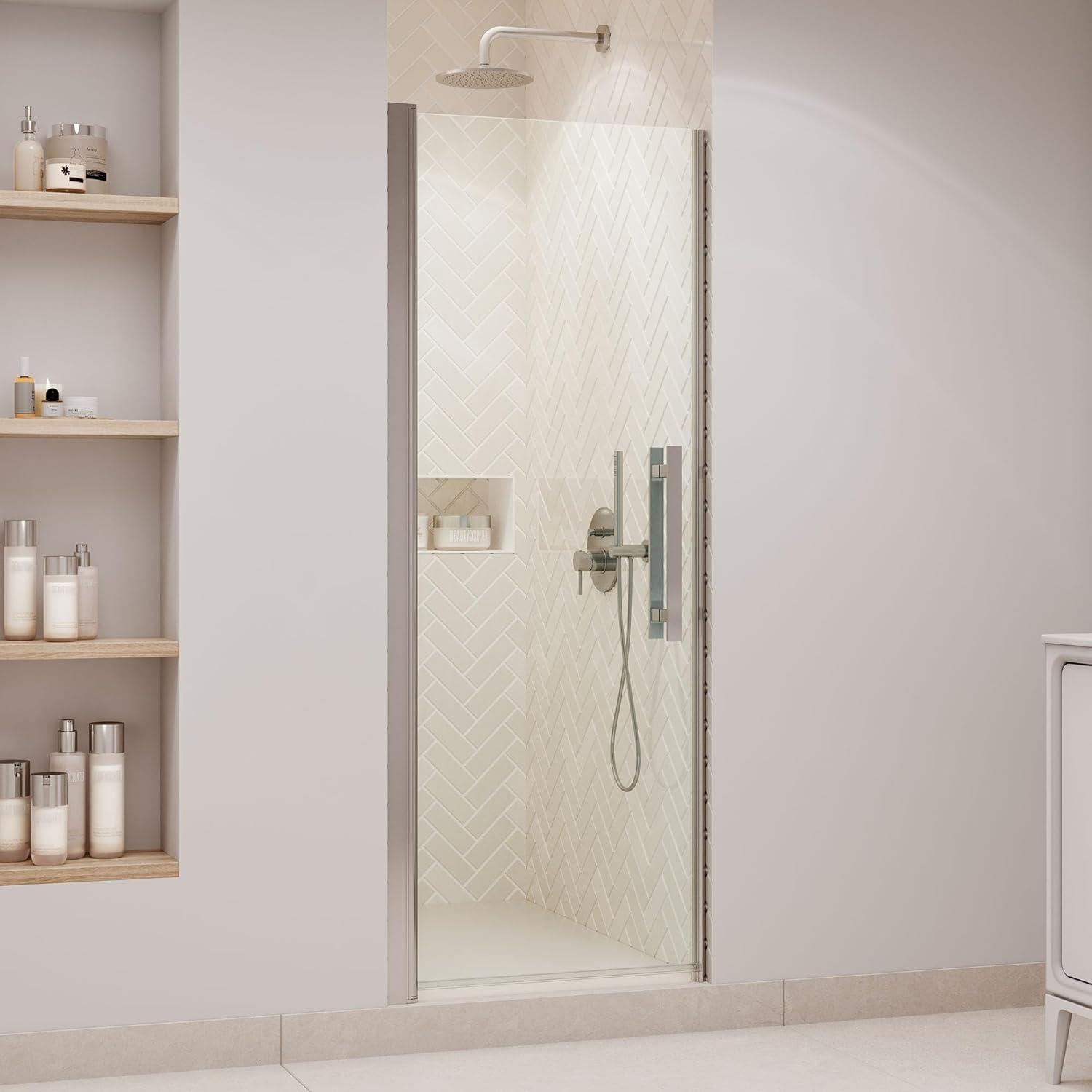 OVE Decors Pasadena 28 To 29 3/8 In. W X 72 In. H Alcove Frameless Pivot Shower Door , 2025