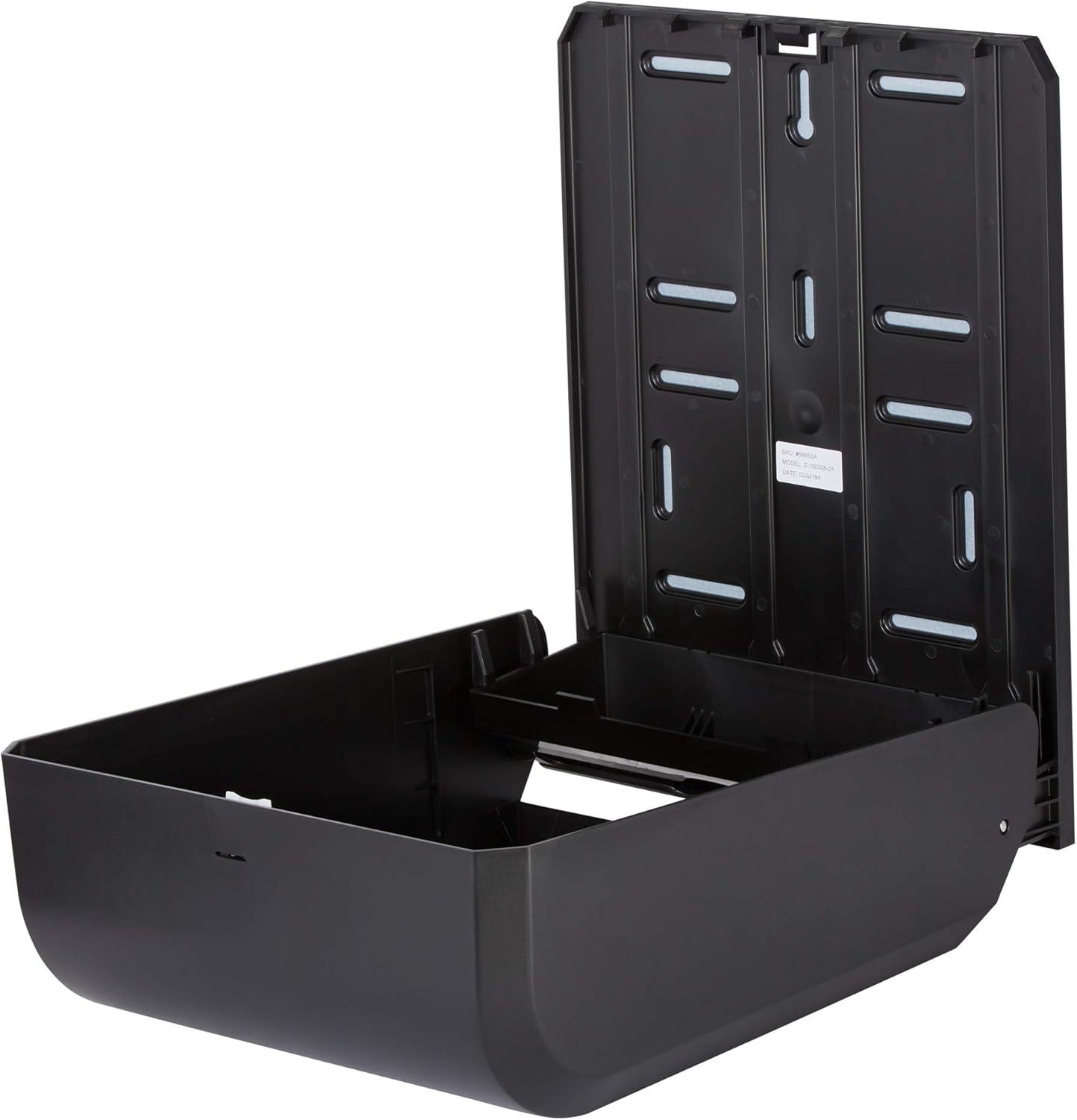 Black Plastic Wall-Mounted Paper Towel Dispenser