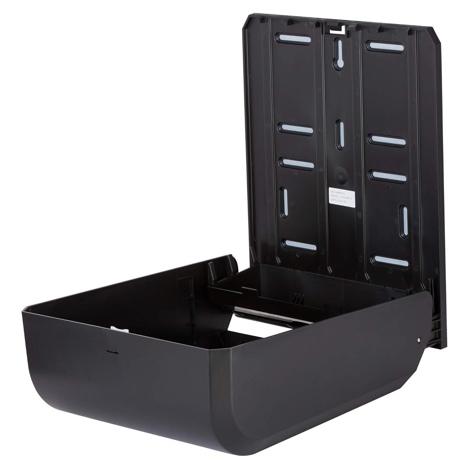 Black Plastic Wall-Mounted Paper Towel Dispenser