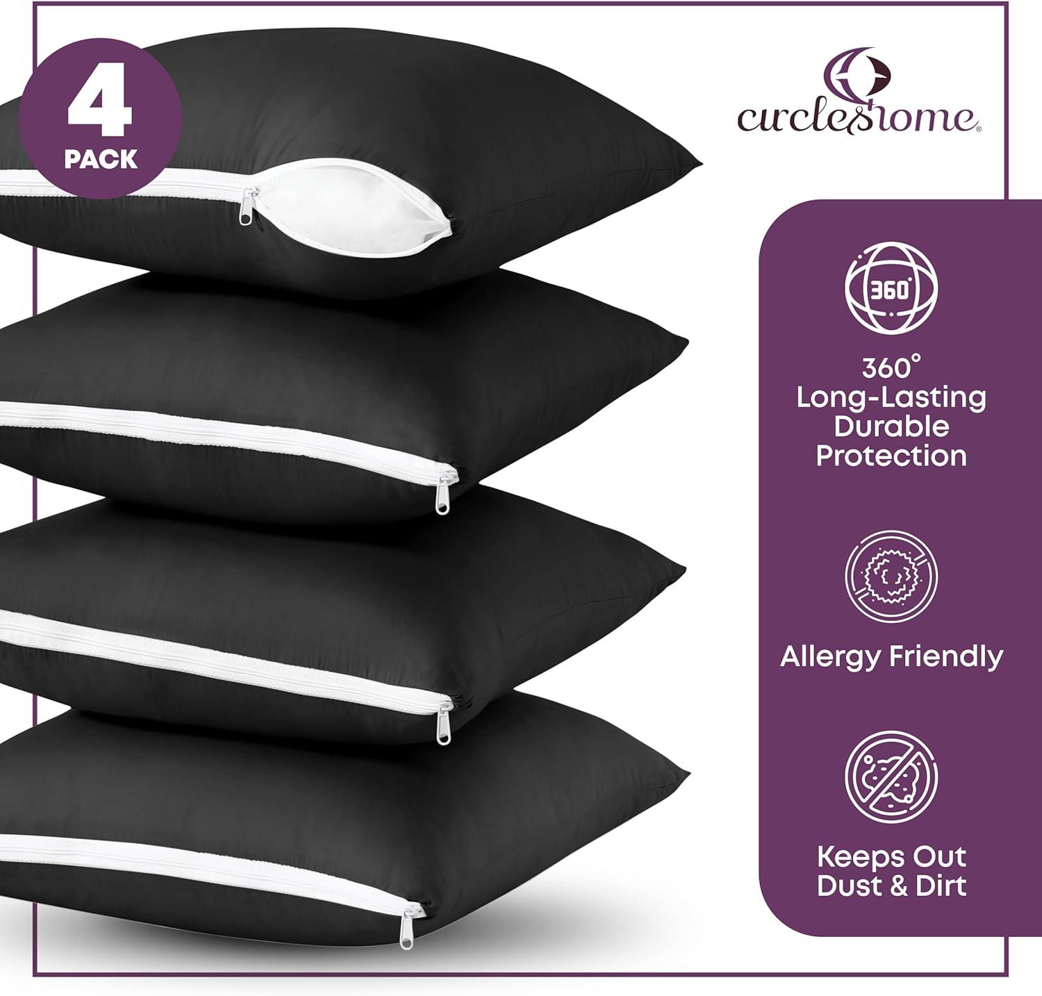 Circles Home, 100% Cotton Zippered Pillow Protector