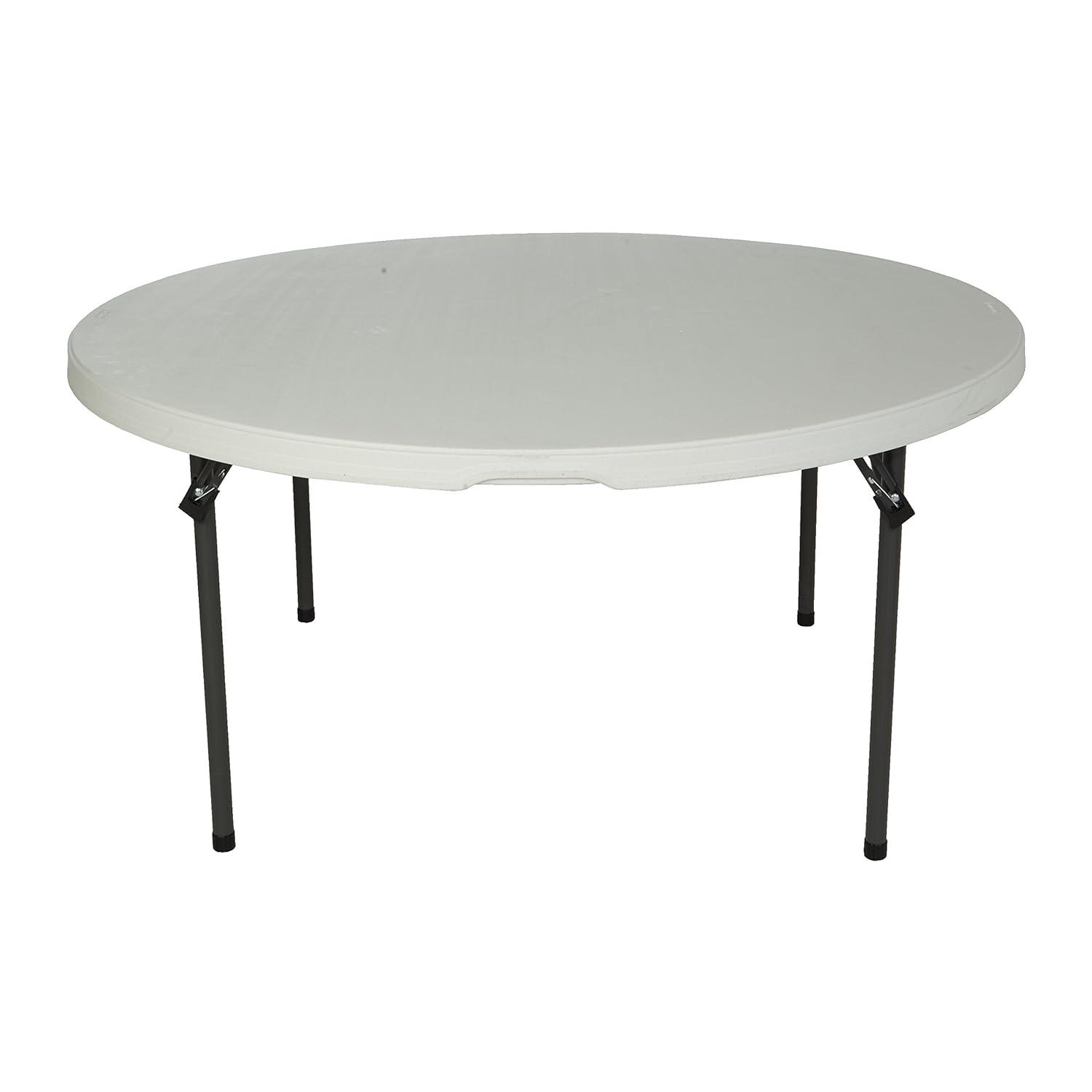 Lifetime 60 inch Round Folding Table, Indoor/Outdoor Commercial Grade, Almond (280435)