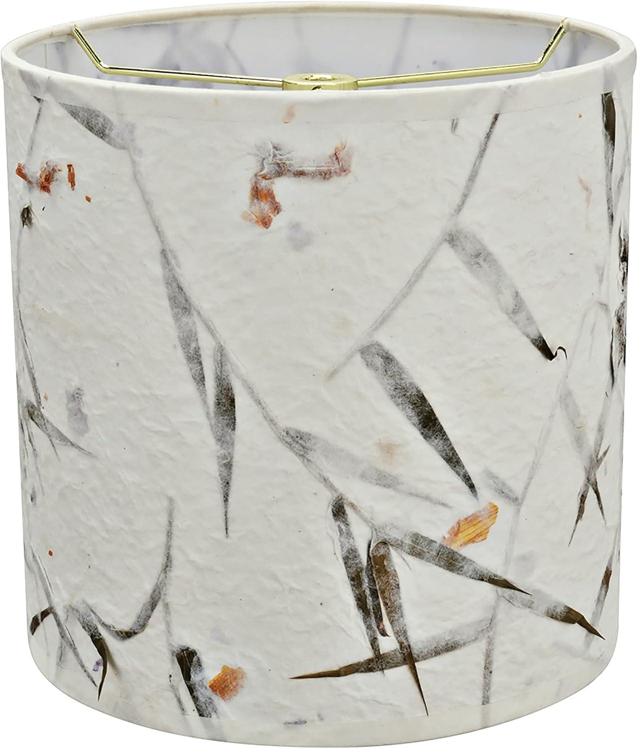 Aspen Creative 31223 Transitional Drum (Cylinder) Shaped Spider Construction Lamp Shade in Off White, 8" wide (8" x 8" x 8")