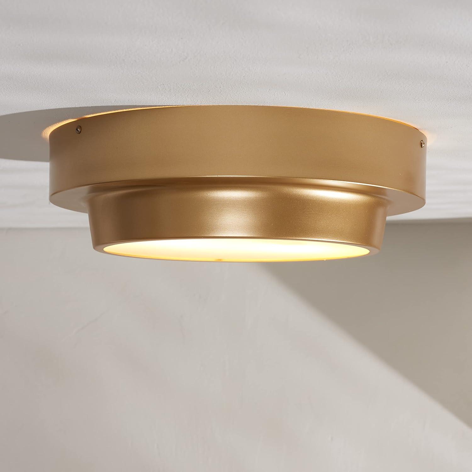 Laius 2 Light 16.5" Flush Mount - FLU4066 - Gold - Safavieh