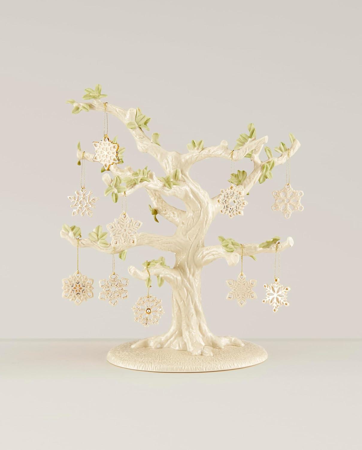 ORNAMENT TREES Snowflake 10 Piece Ornament & Tree Set