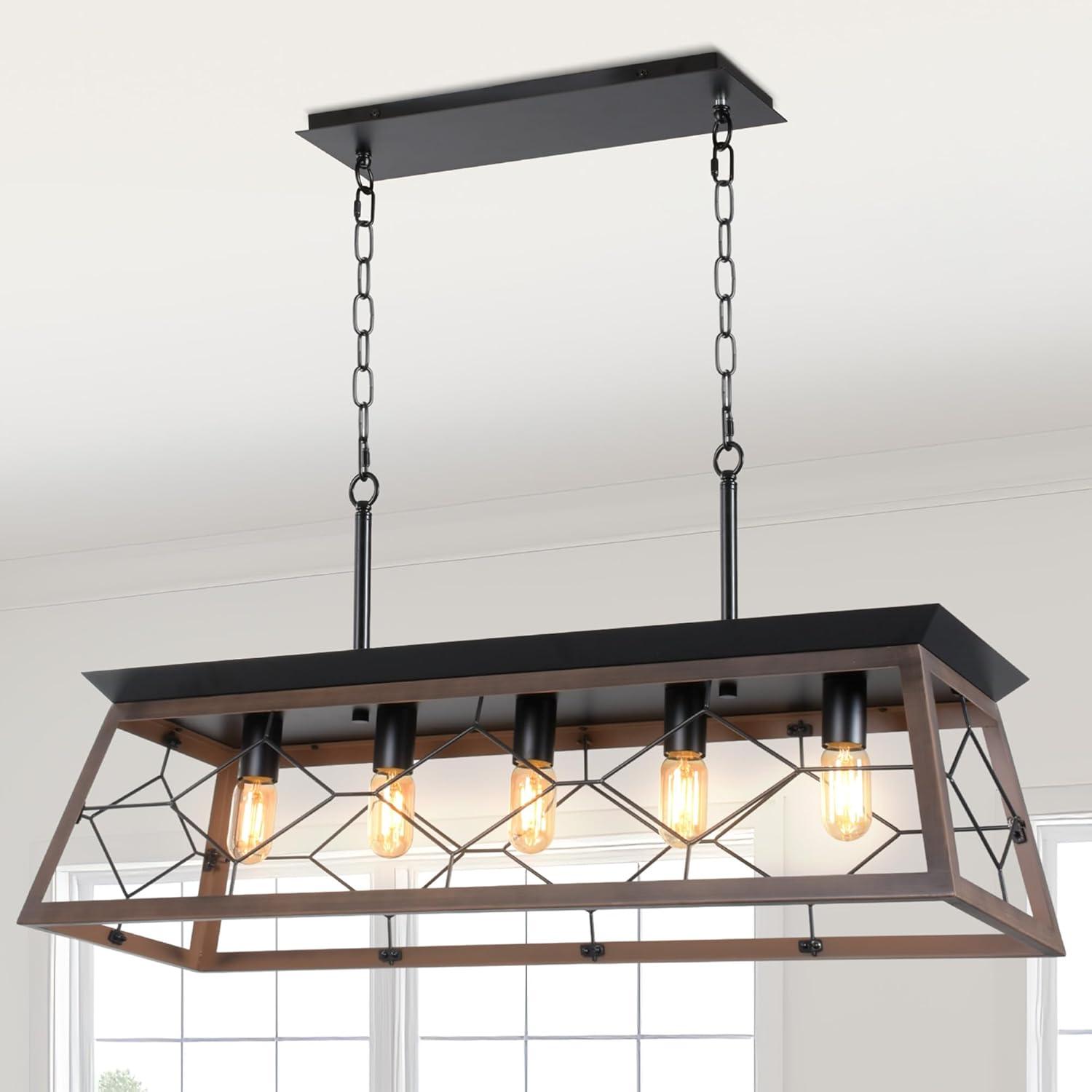 Angelann 5 - Light Copper Kitchen Island Pendant