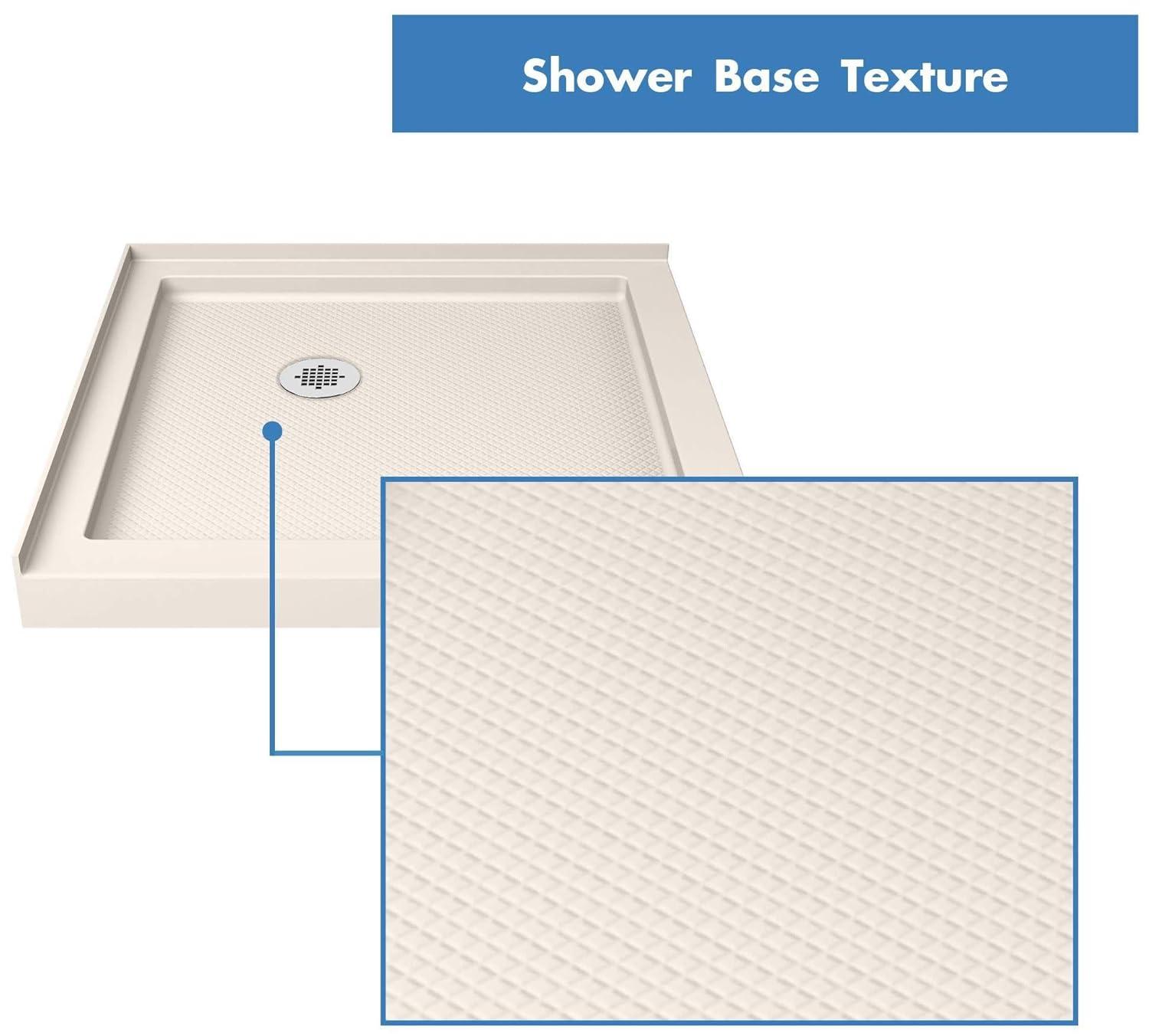 Flex 32" x 74.75" Square Pivot Shower Enclosure with Base Included