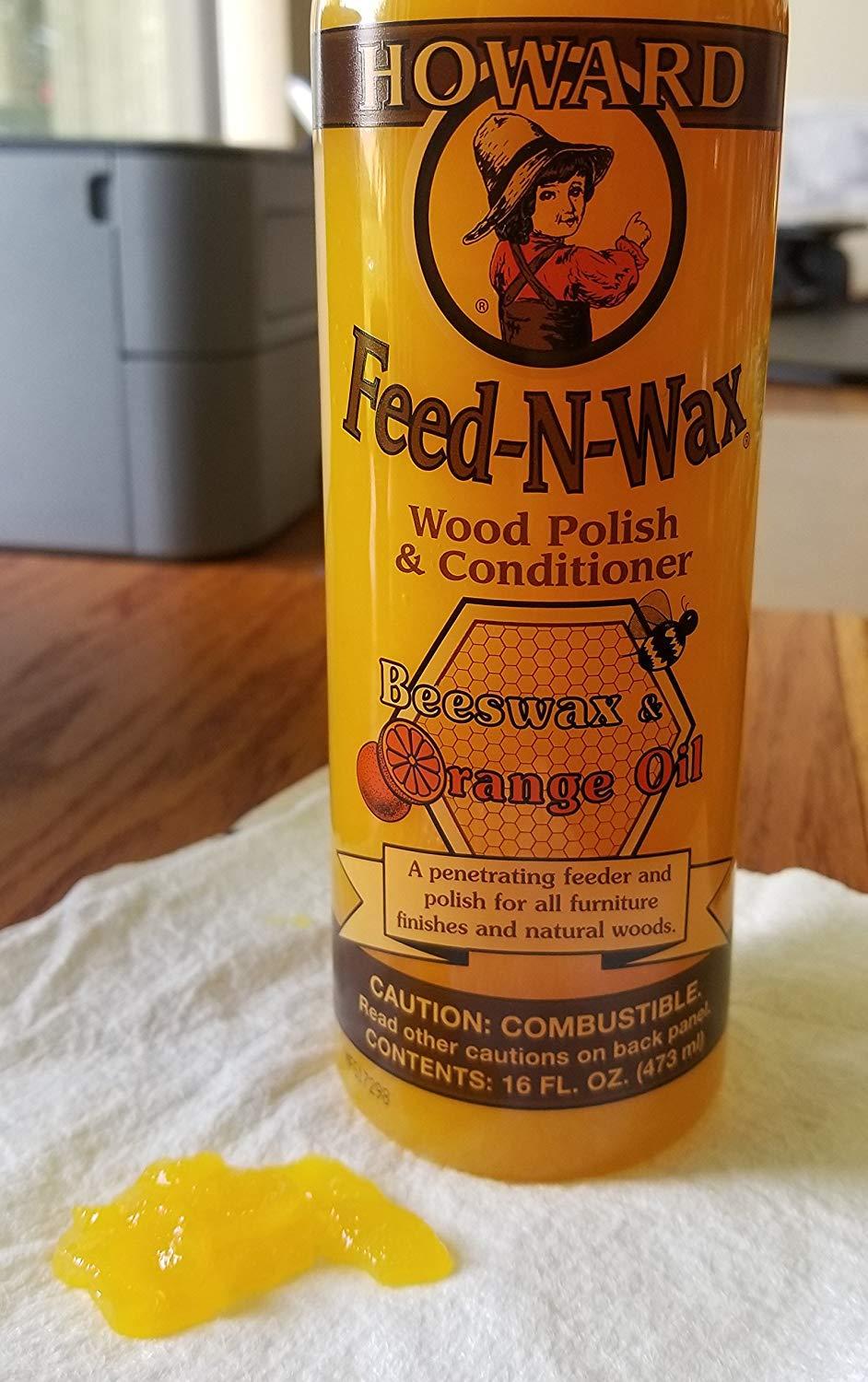 Howard Feed-N-Wax Orange Scent Wood Protector 16 oz Gel