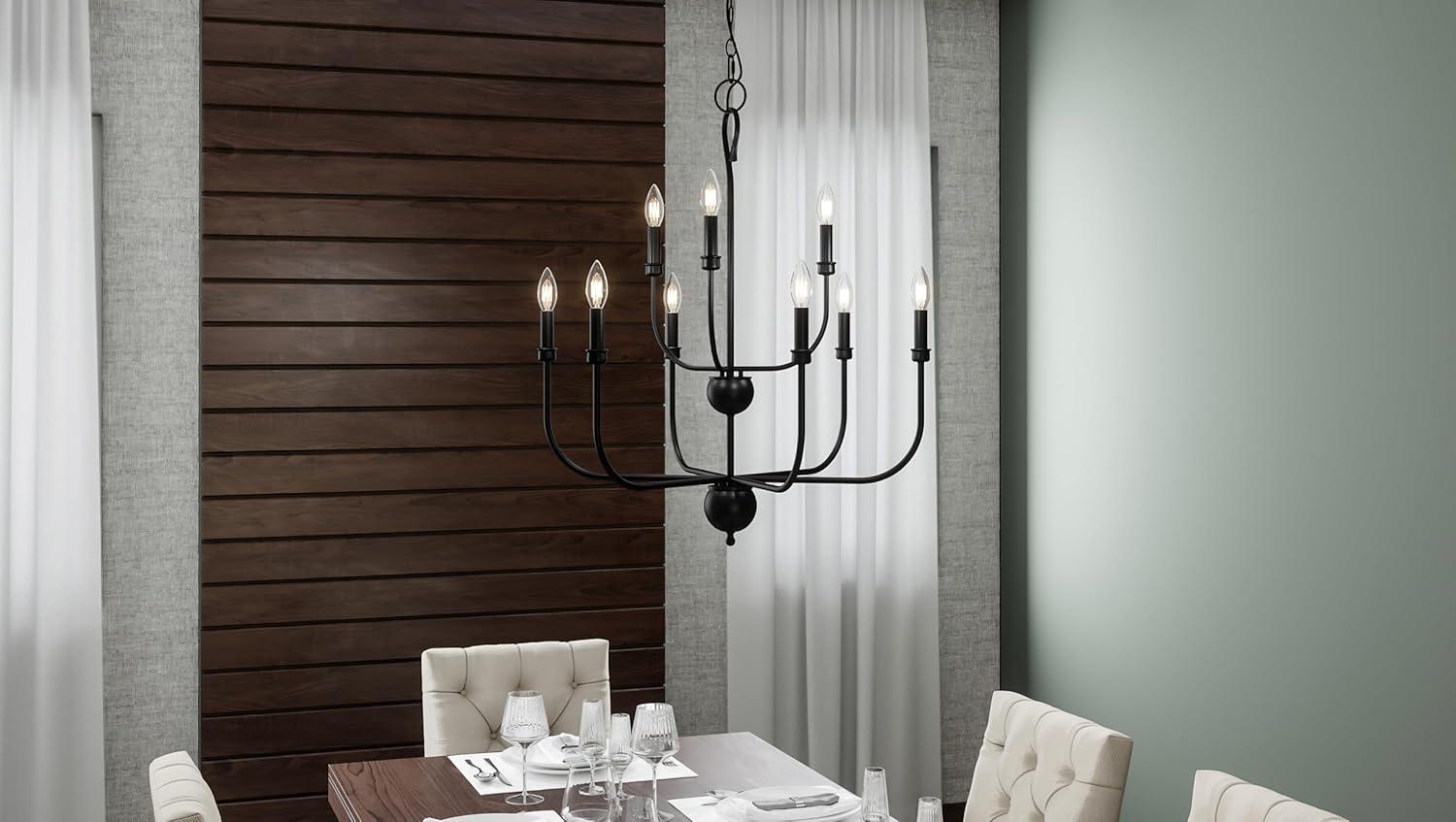 Quoizel Lighting  - Blanche - 9 Light Chandelier in Matte Black