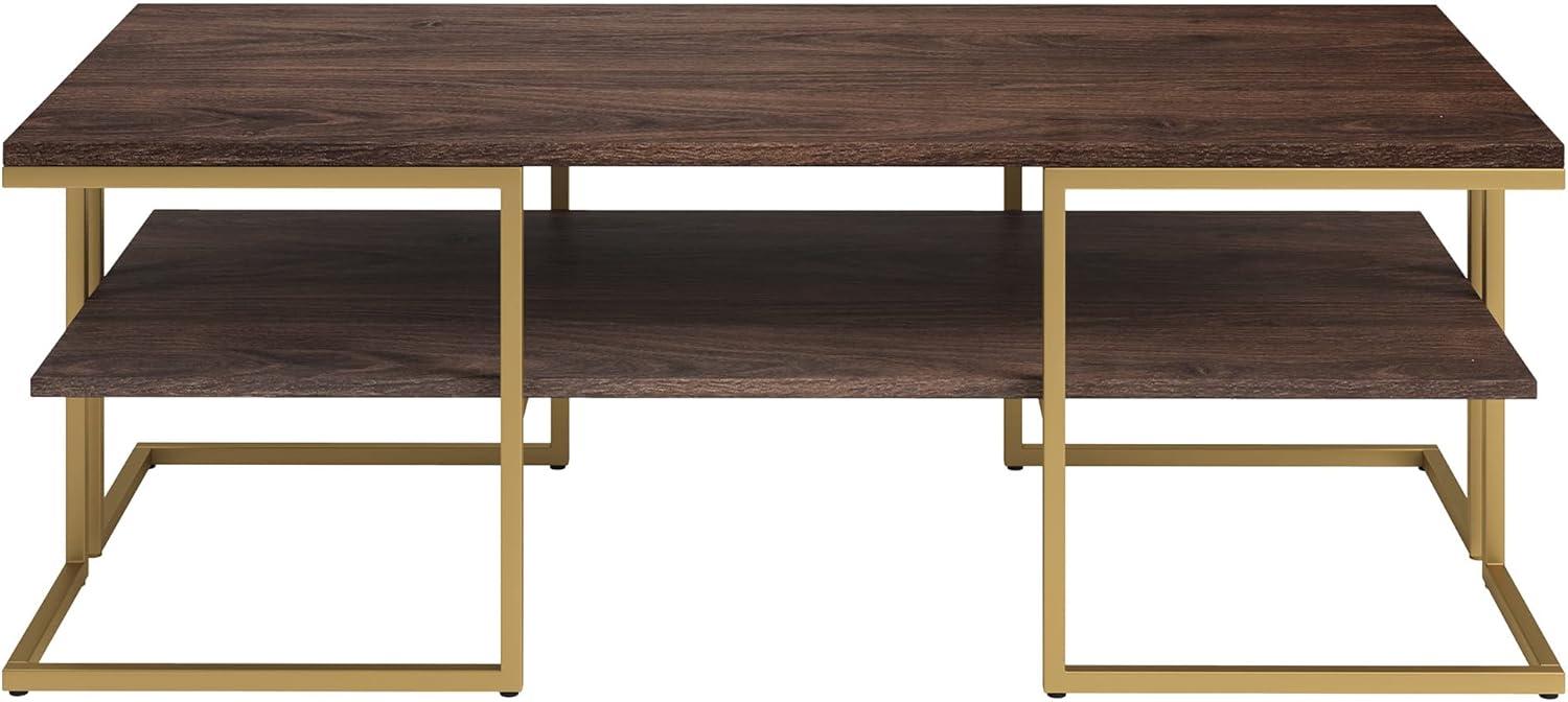 Henn&Hart 45" Gold Coffee Table