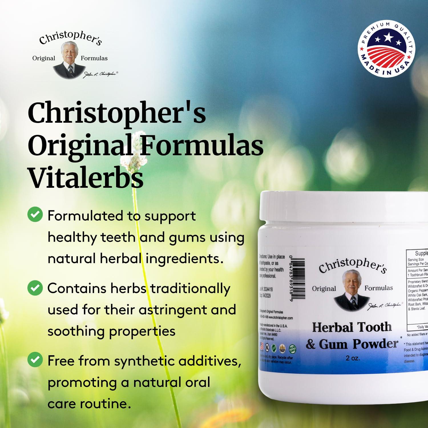 Christopher's Original Formulas Herbal Tooth & Gum Powder, 2 oz