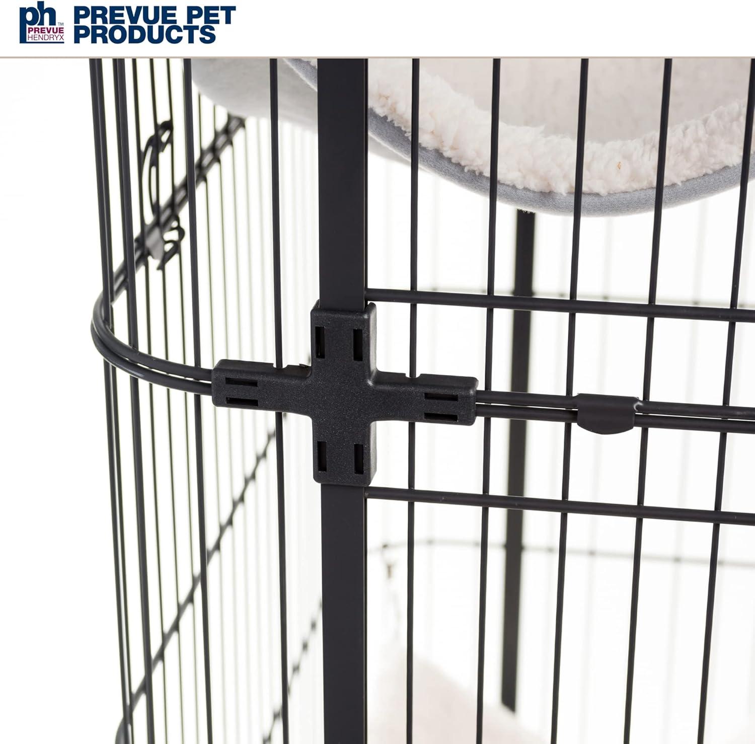 Prevue Pet Products, 3-Tier & 1 Hammock Playpen, Cat Cage, Black, 45-in