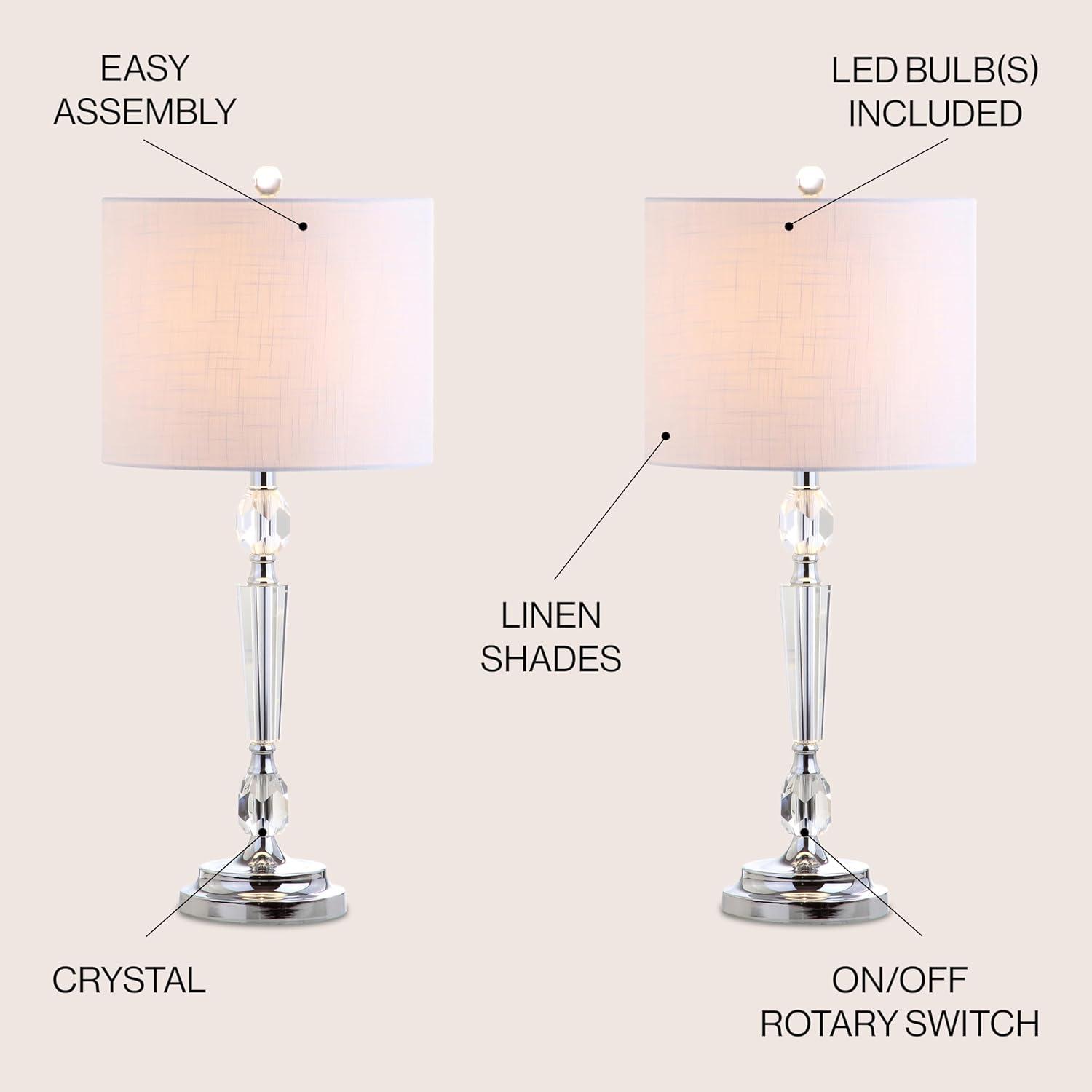 JONATHAN Y Victoria Crystal LED Table Lamp