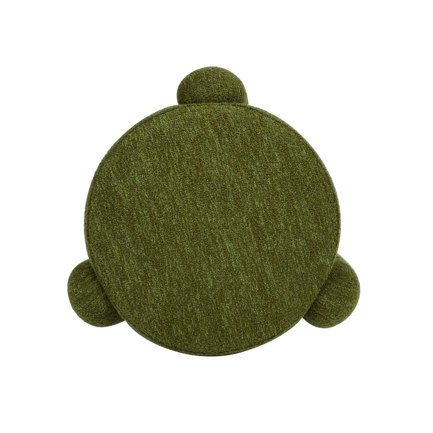 Jennifer Taylor Home Hugo 20.5" Round Fully Upholstered Ottoman, Moss Green Boucle