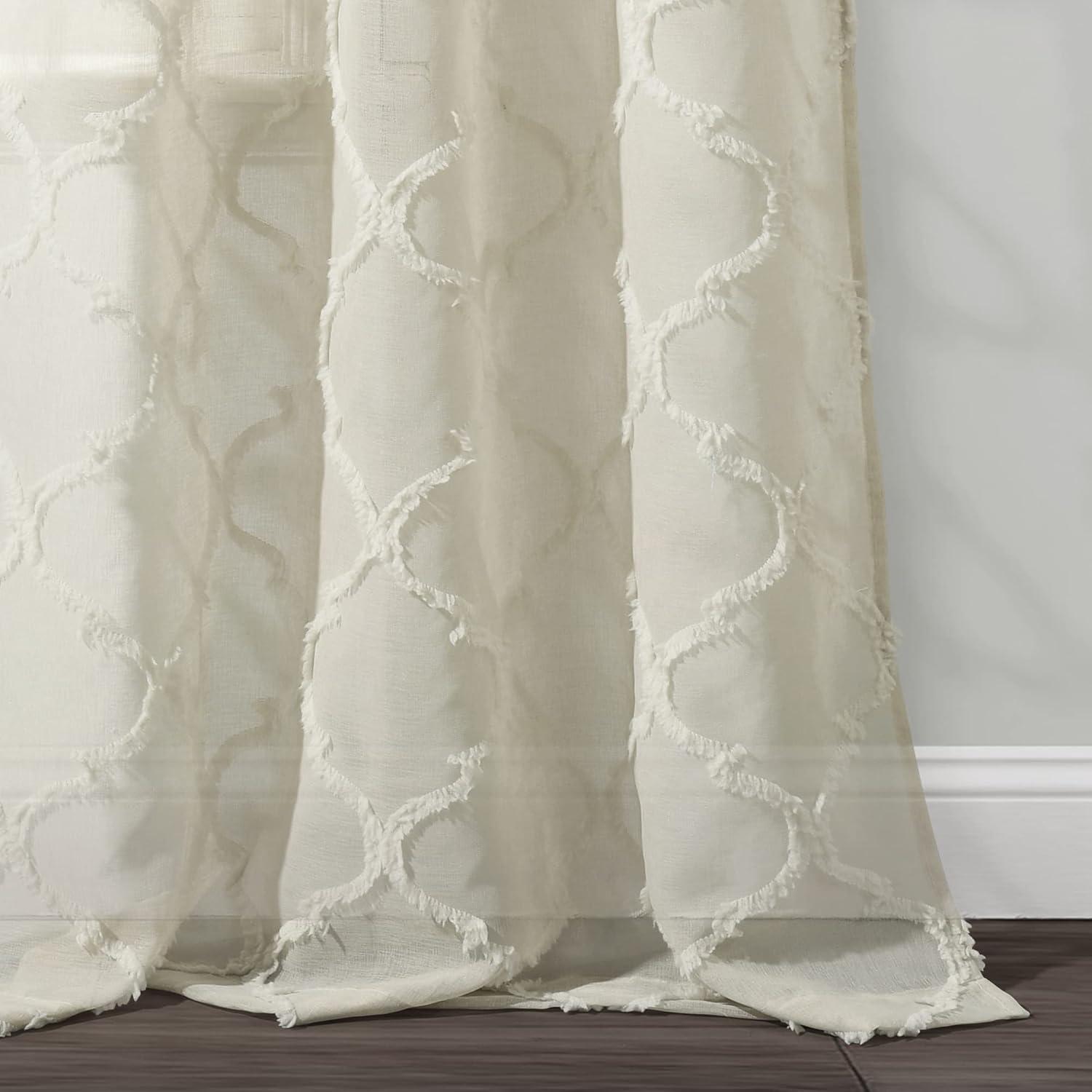 Lush Decor Avon Trellis Sheer Trellis Sheer Curtain Panels (Set of 2)