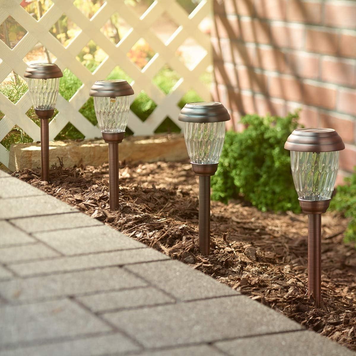 Charleston Solar Pathway Lights - Antique Bronze 6-pack